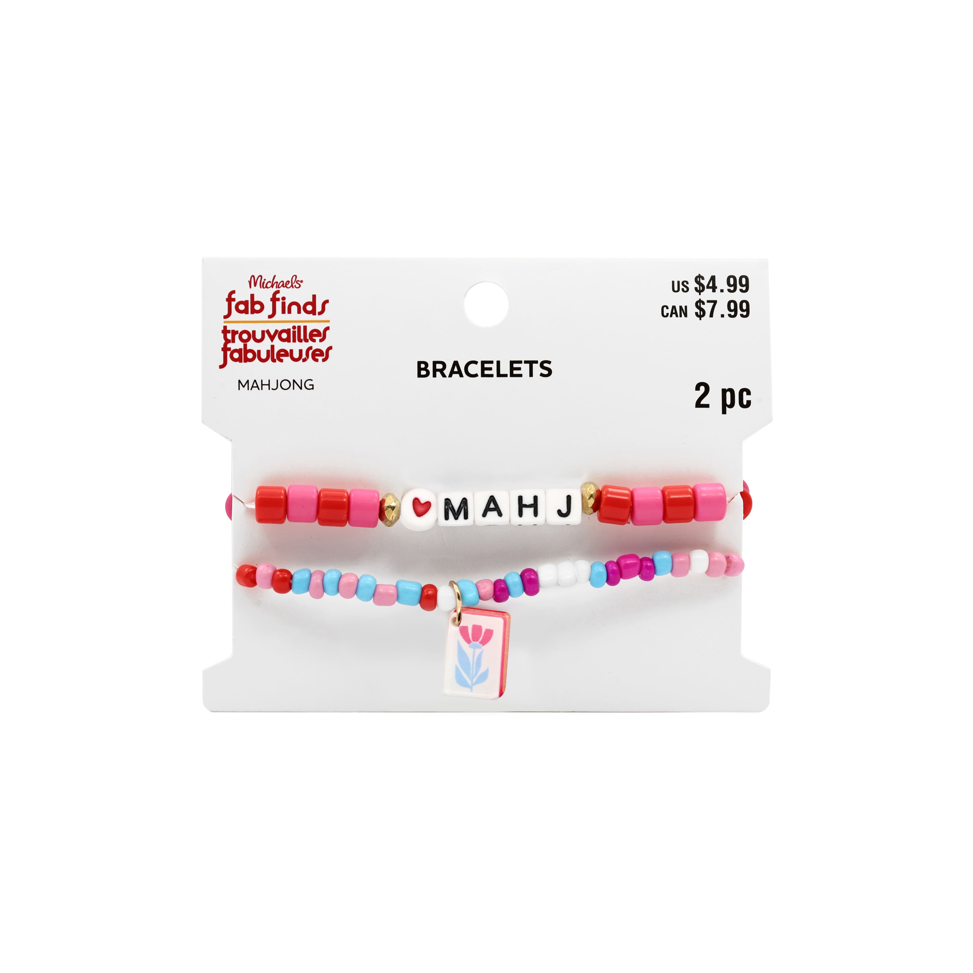 Mahjong Red Bracelet Set by Fab Finds