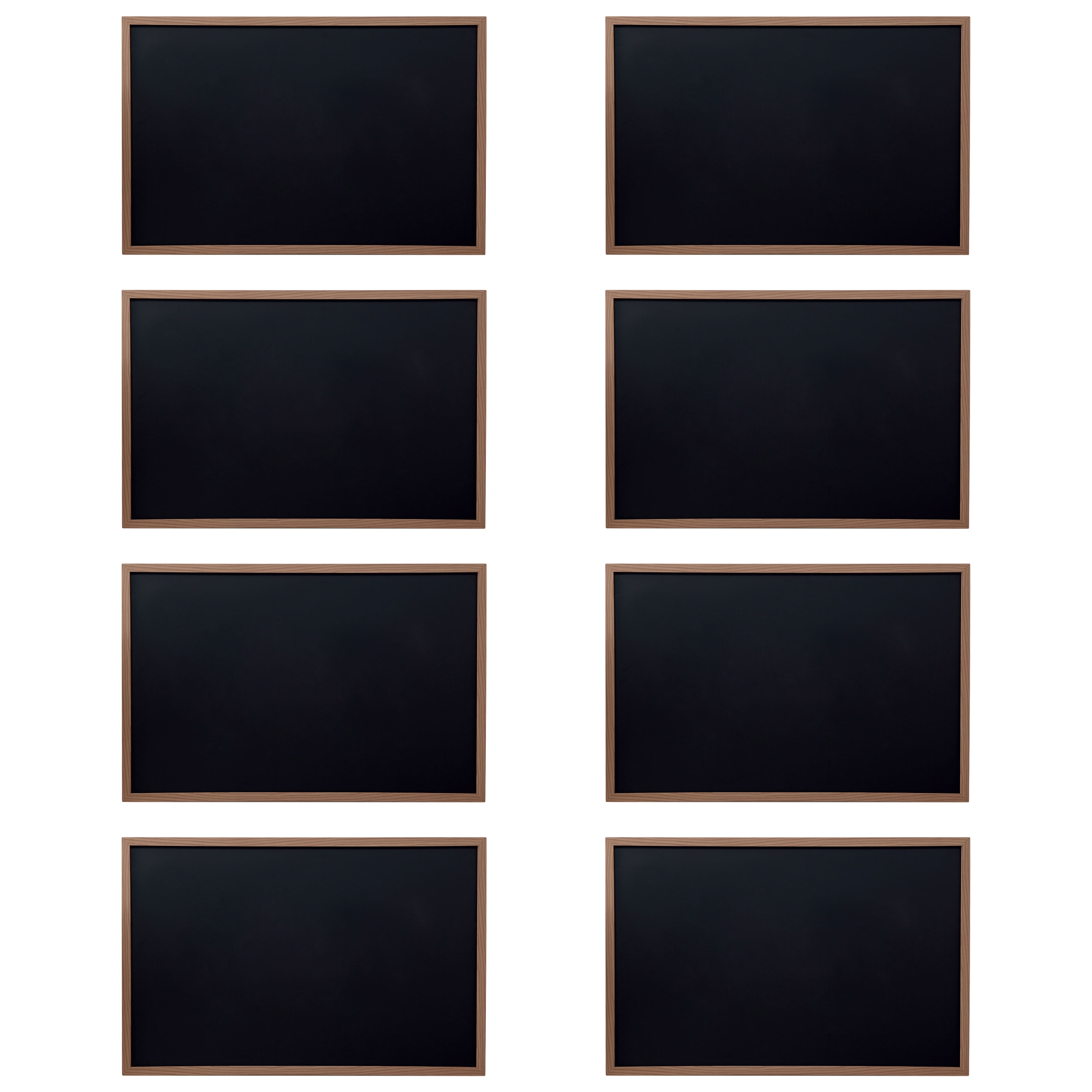 8 Pack: 23" x 35" Brown Framed Chalkboard by B2C®