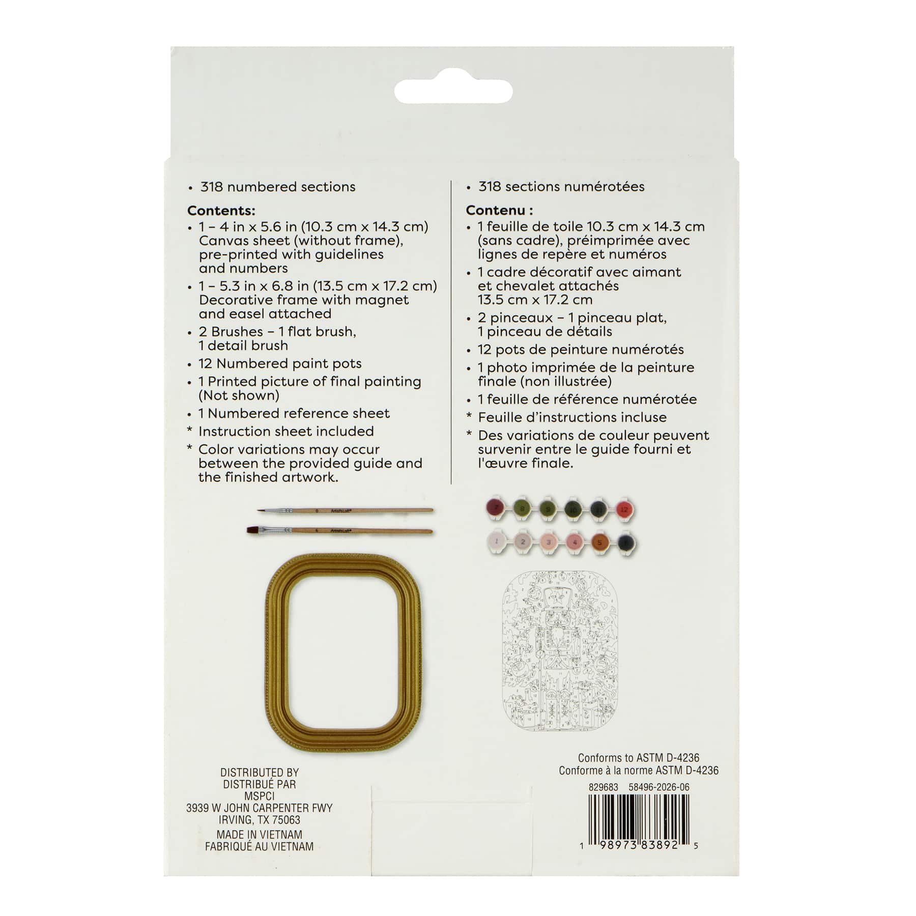 Nutcracker & Christmas Tree Paint-by-Number Framed Mini Kit by Artist's Loft®