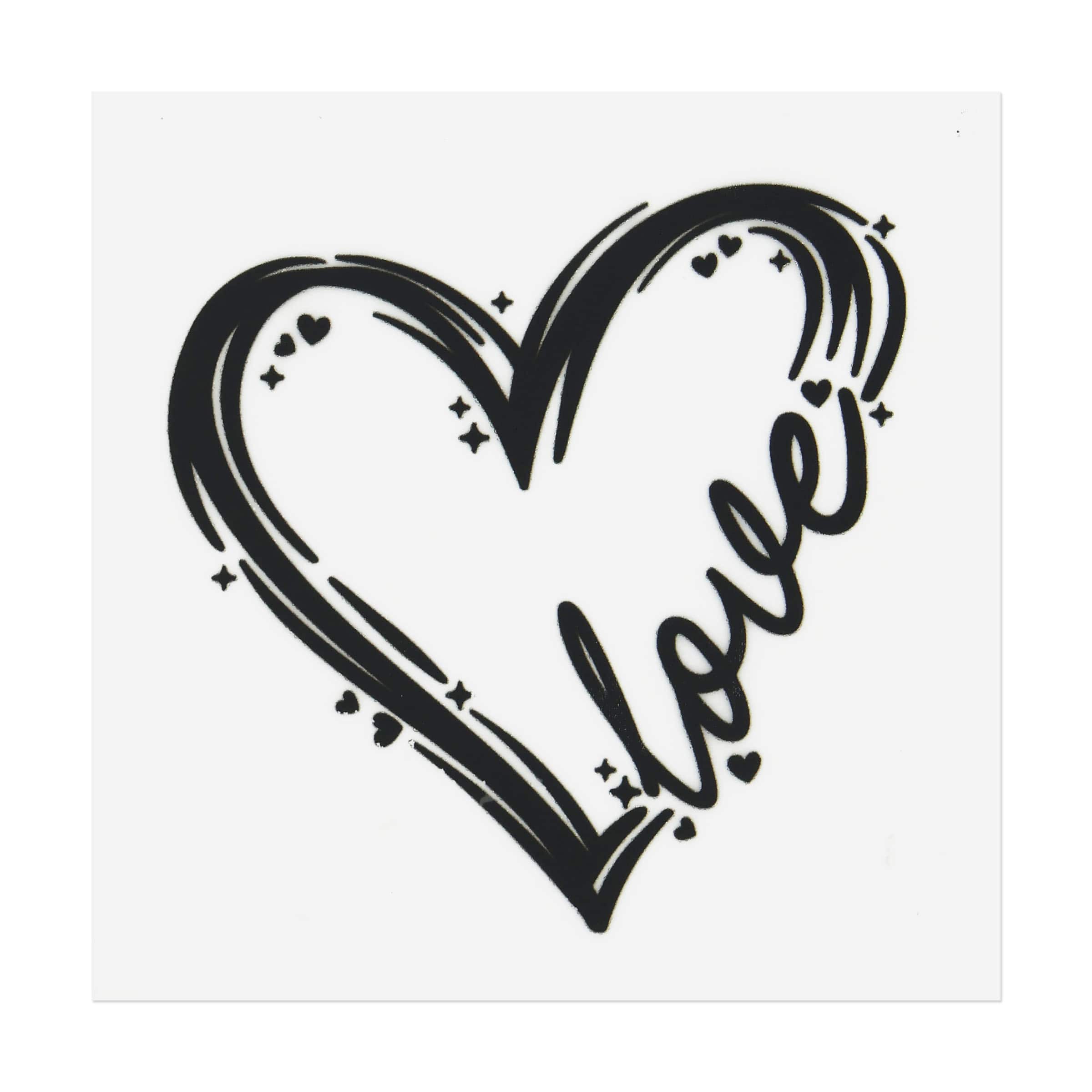 Heart Love Direct to Film Transfer by Make Market®