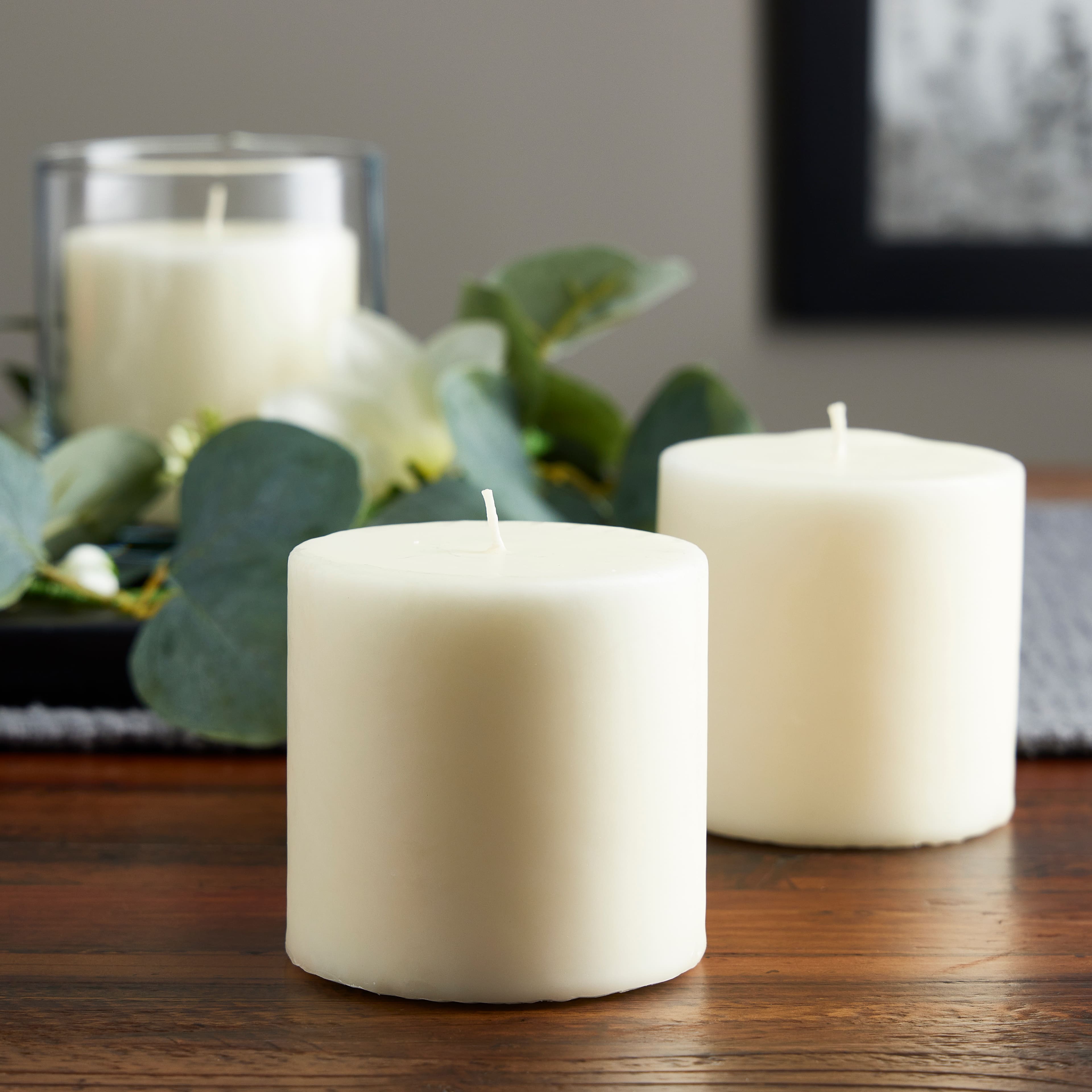 12 Packs: 3 ct. (36 total) Basic Elements™ 3" x 3" Ivory Pillar Candles by Ashland®