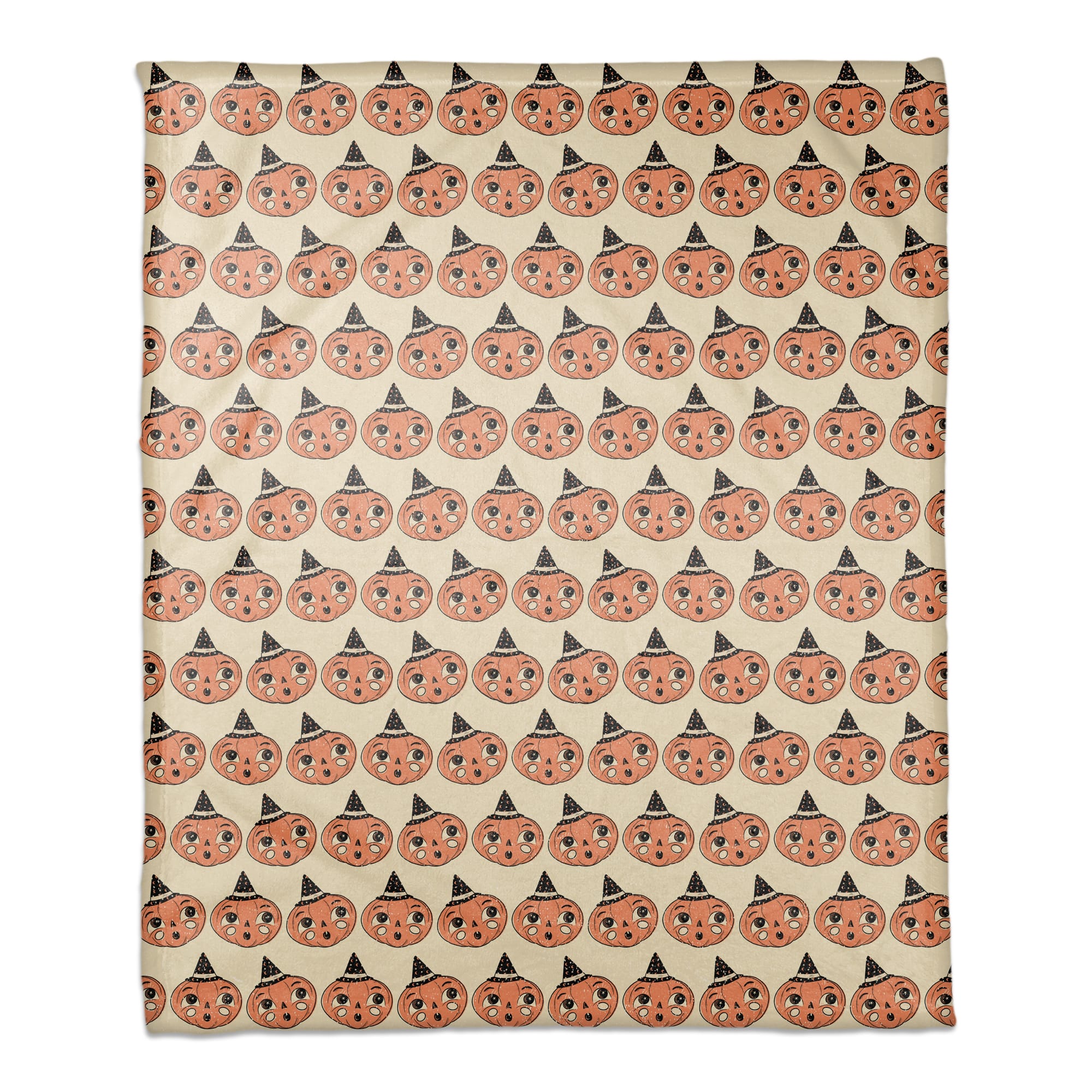 Retro Pumpkin Coral Fleece Blanket