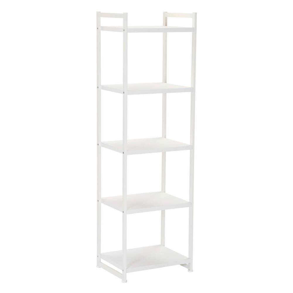 Household Essentials Jamestown 59" 5-Shelf Narrow Bookshelf