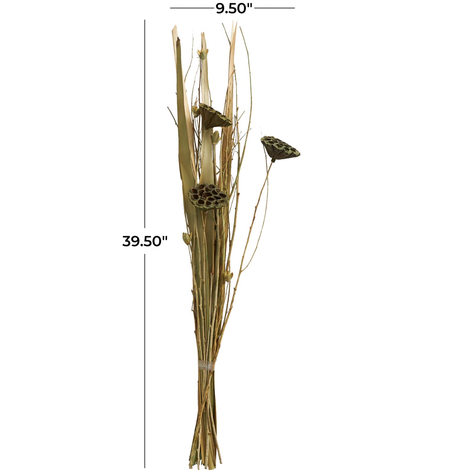 40" Green Dried Plant Bouquet Natural Foliage