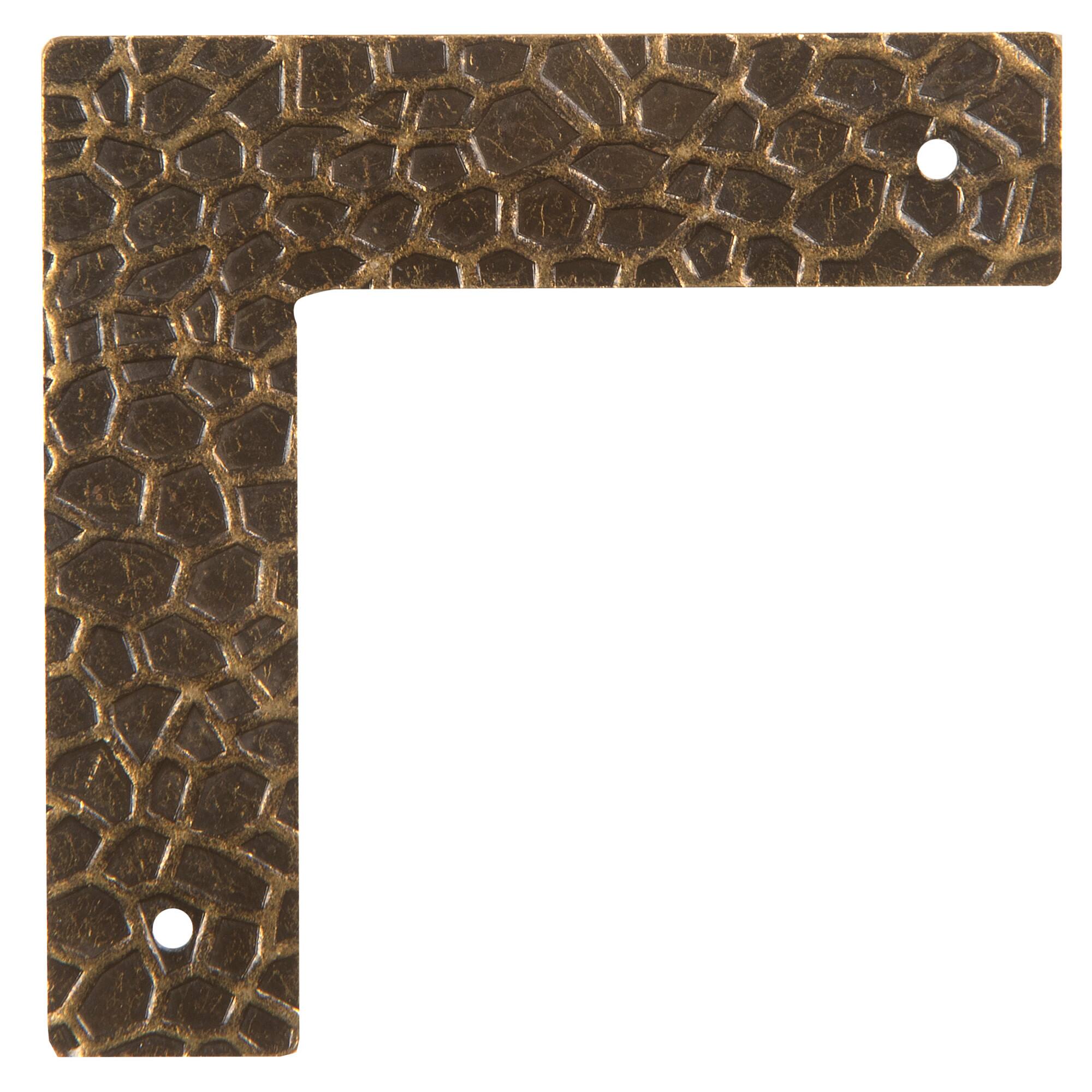 Dritz Home® Small Antique Brass Textured Campaign Corners, 4ct.