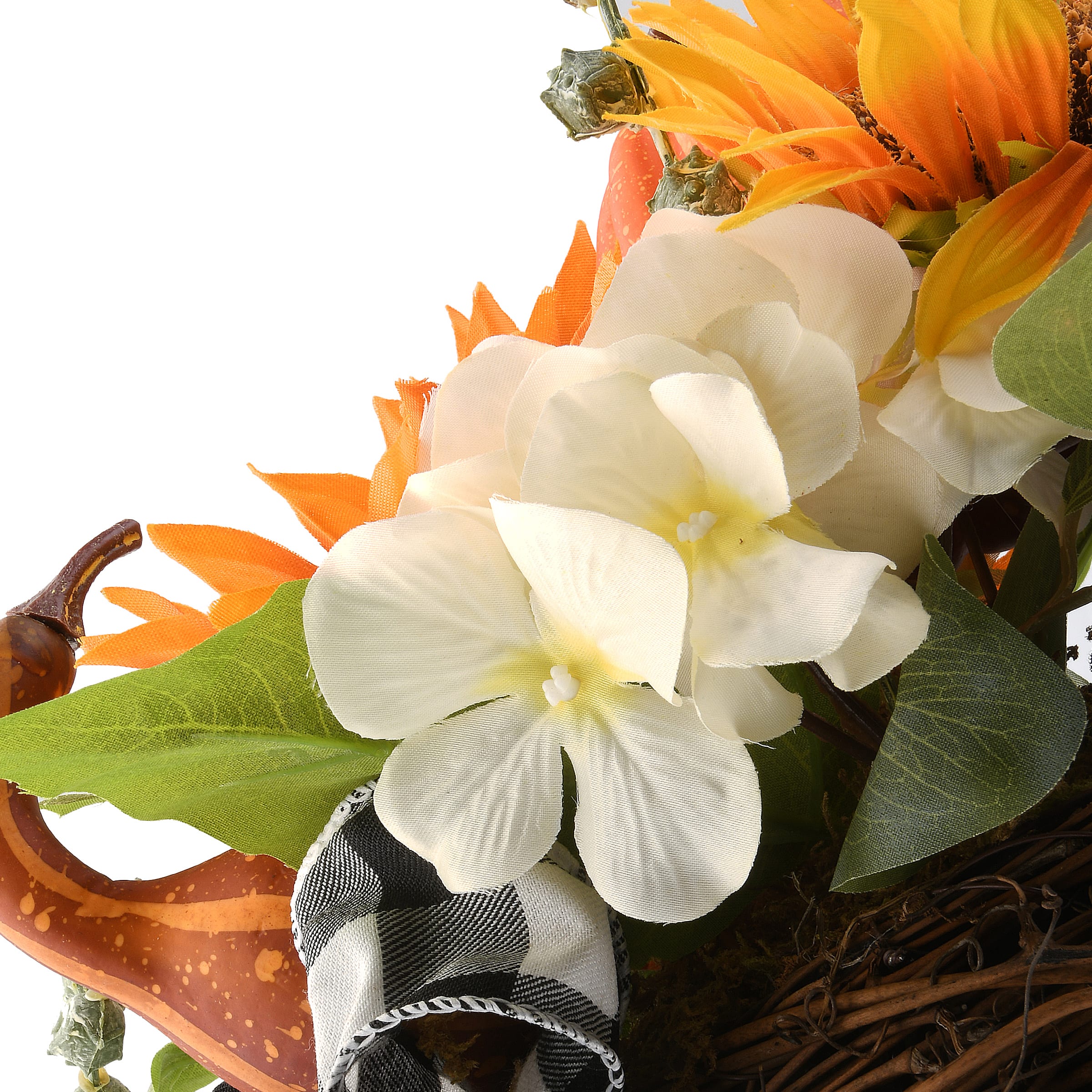 20" Harvest Sunflower Cornucopia Centerpiece