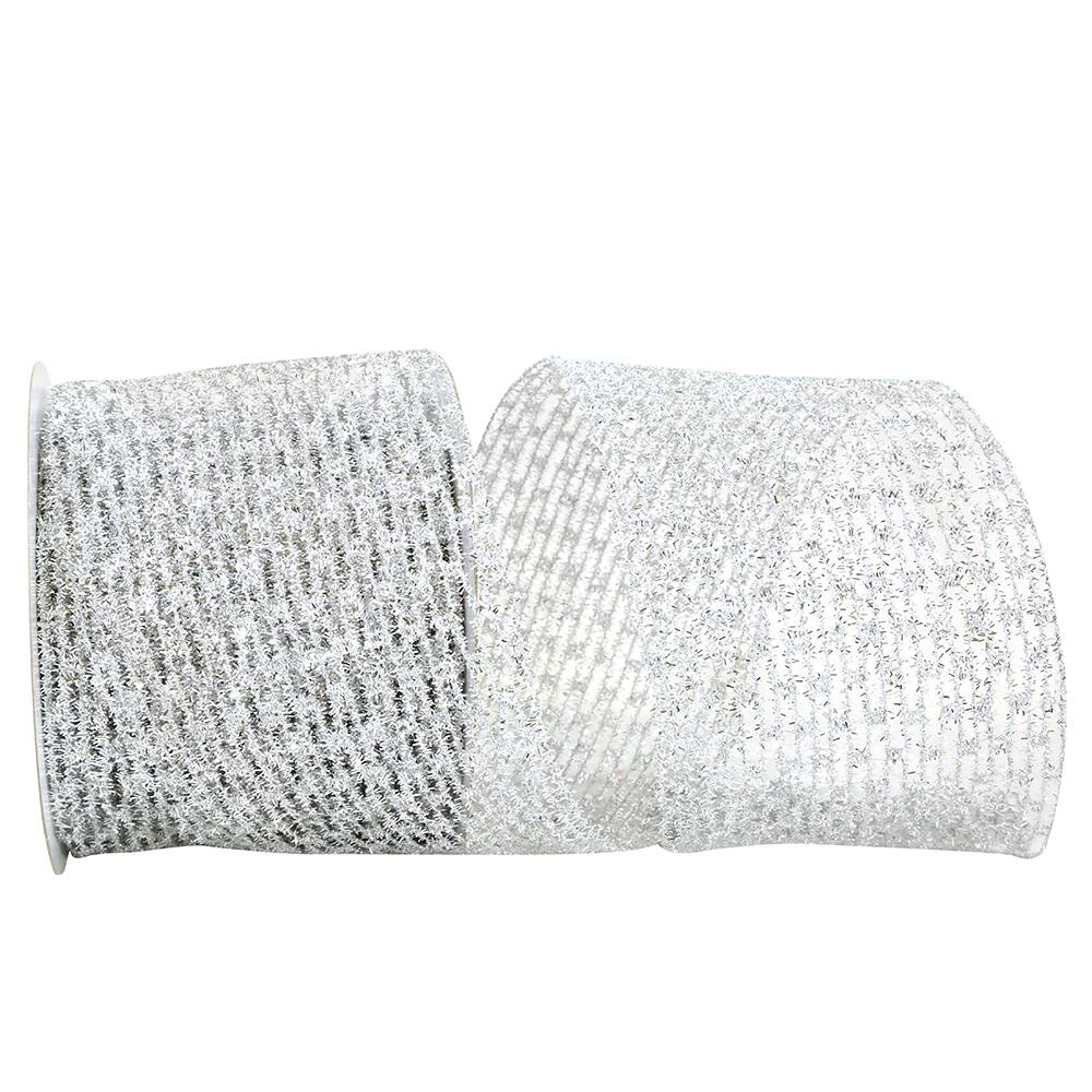 JAM Paper 4" x 10yd. Flex Net Stretch Metallic Wired Edge Mesh Ribbon