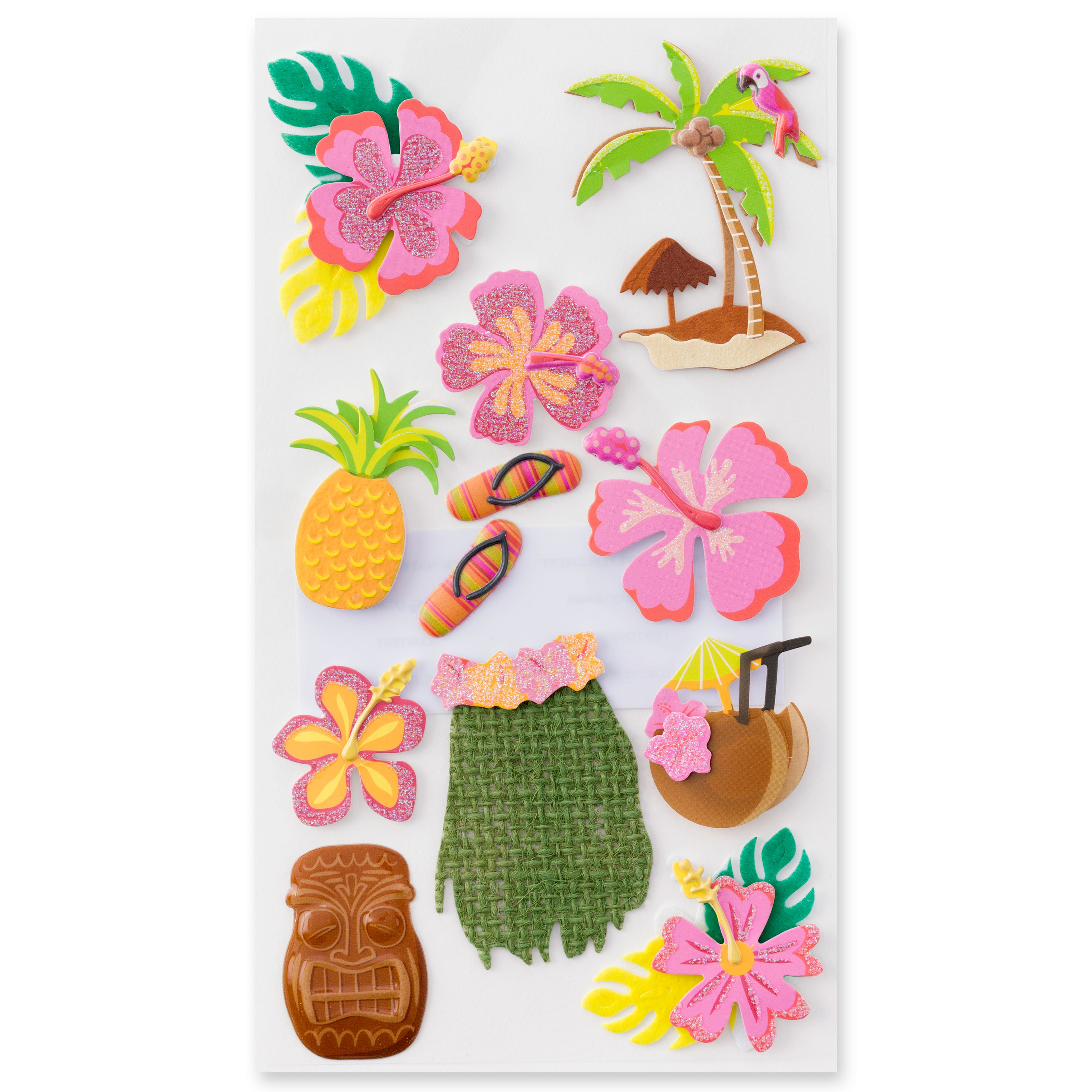 12 Pack: Hawaiian Vacation Dimensional Stickers by Recollections™