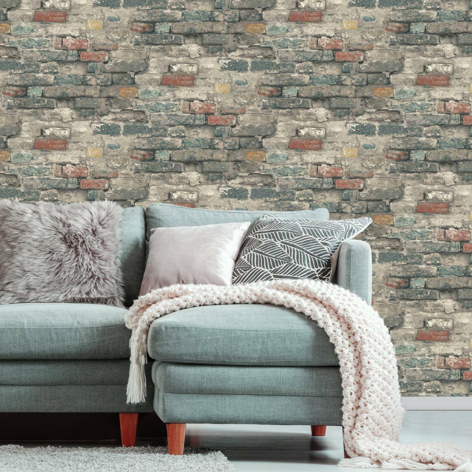 RoomMates Brick Alley Peel & Stick Wallpaper