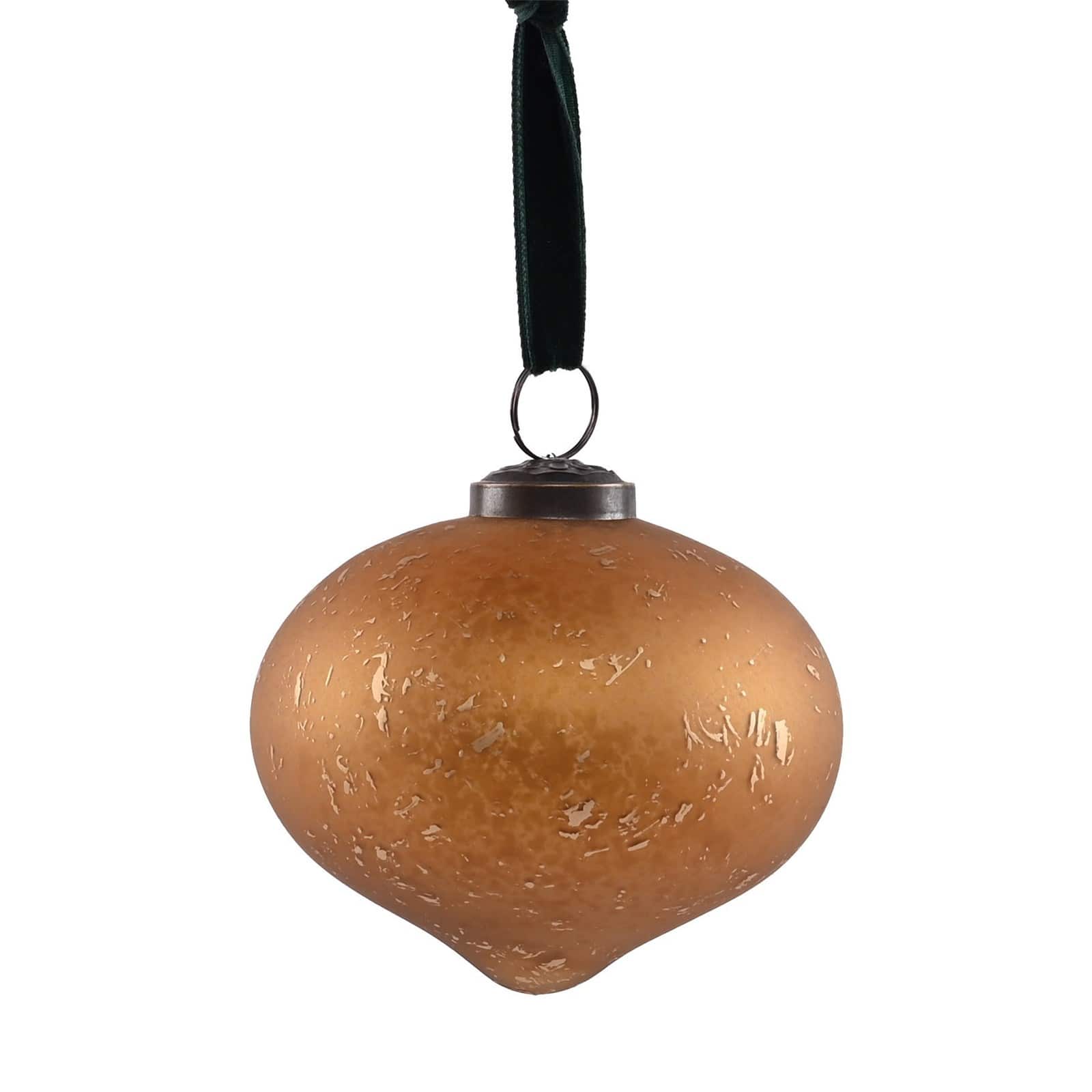 Michaels, 4" Aged Gold Glass Ornament by Ashland® – Category: Wrapped in Joy