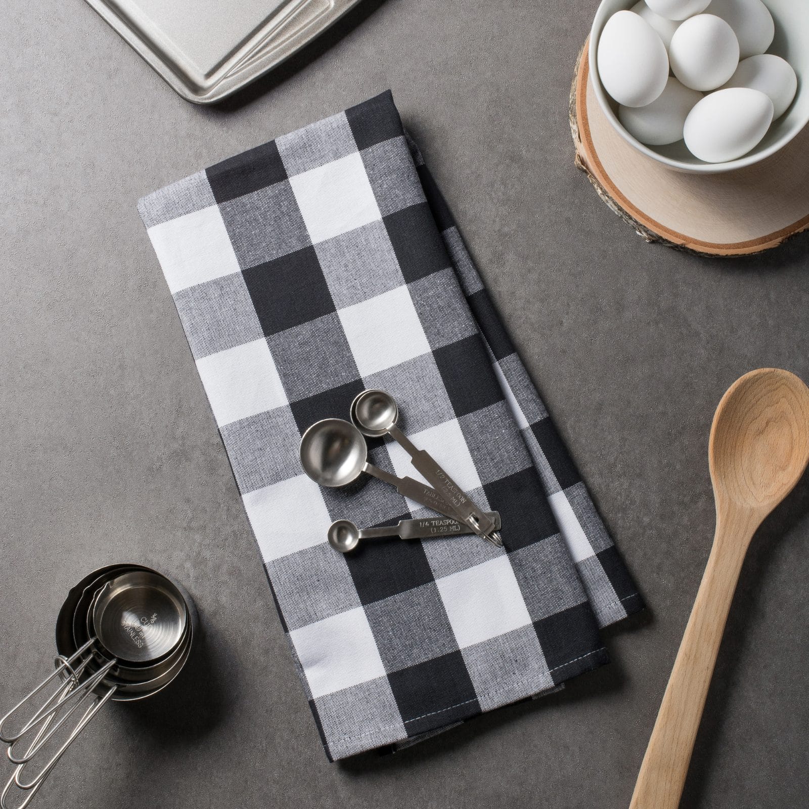 DII® Black Buffalo Check Dishtowels, 3ct.