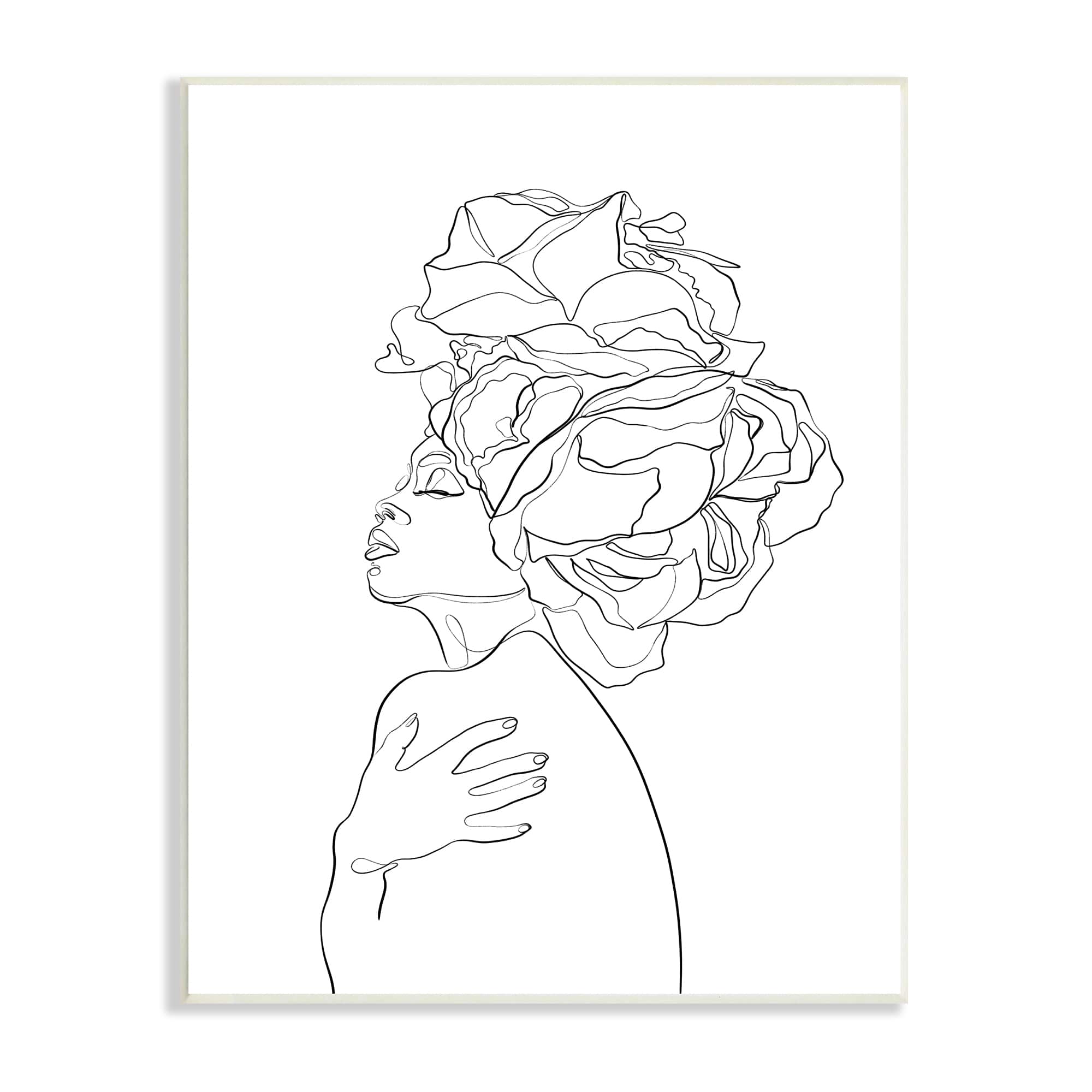 Stupell Industries Woman Slouching with Headwrap Wall Plaque