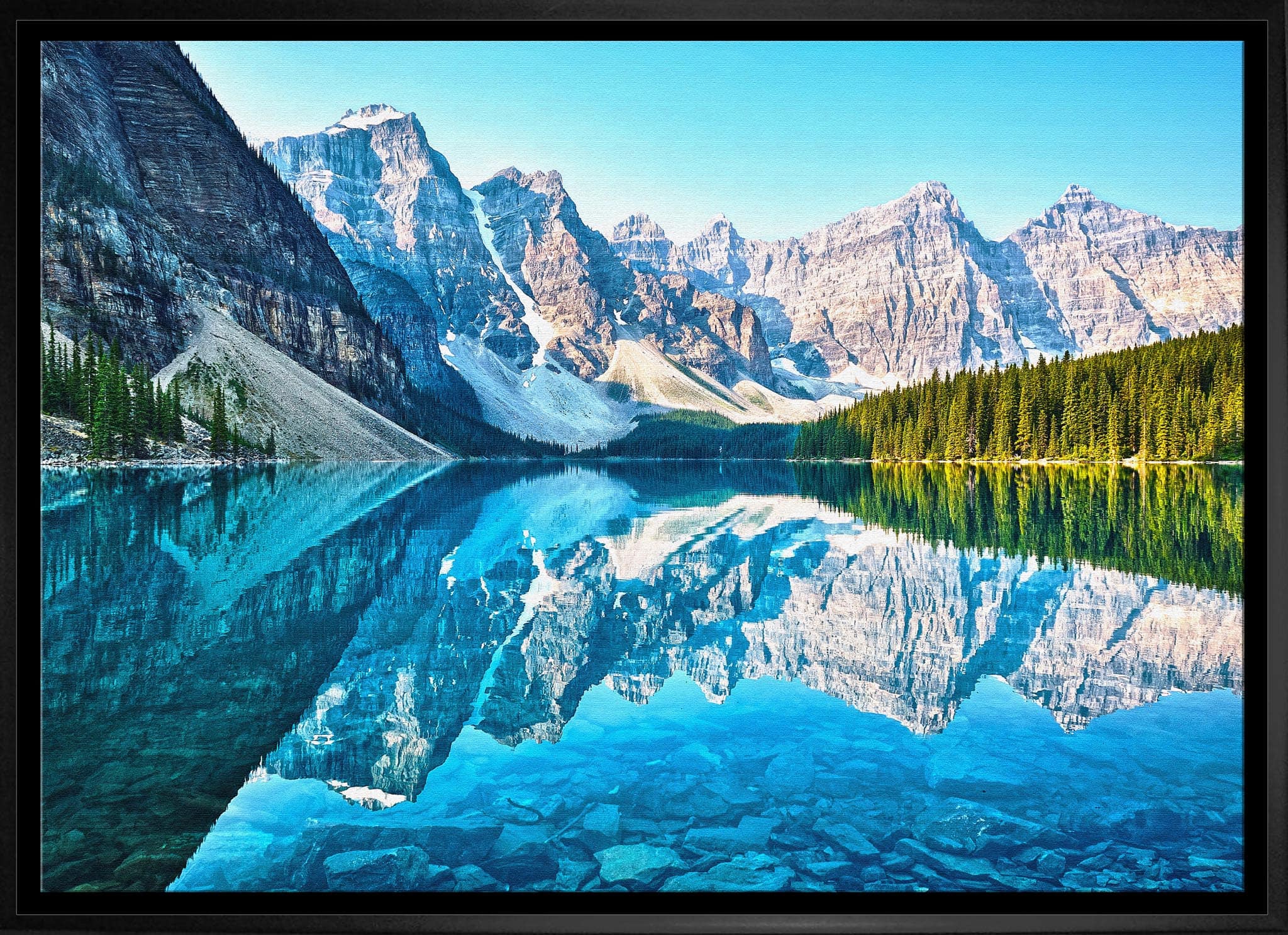 Moraine Lake 20" x 29" Framed Canvas 31.5" x 22.5"