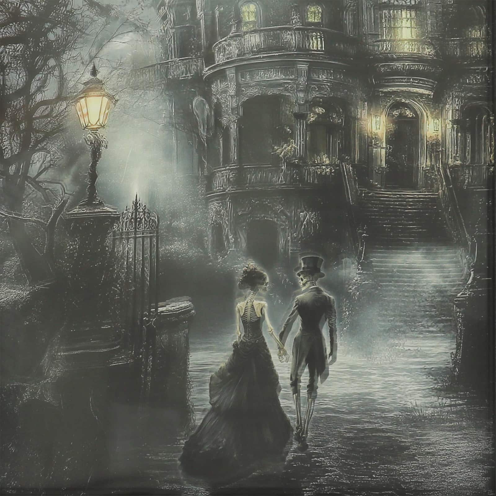 Skeletons & Haunted House Framed Wall Décor by Ashland®