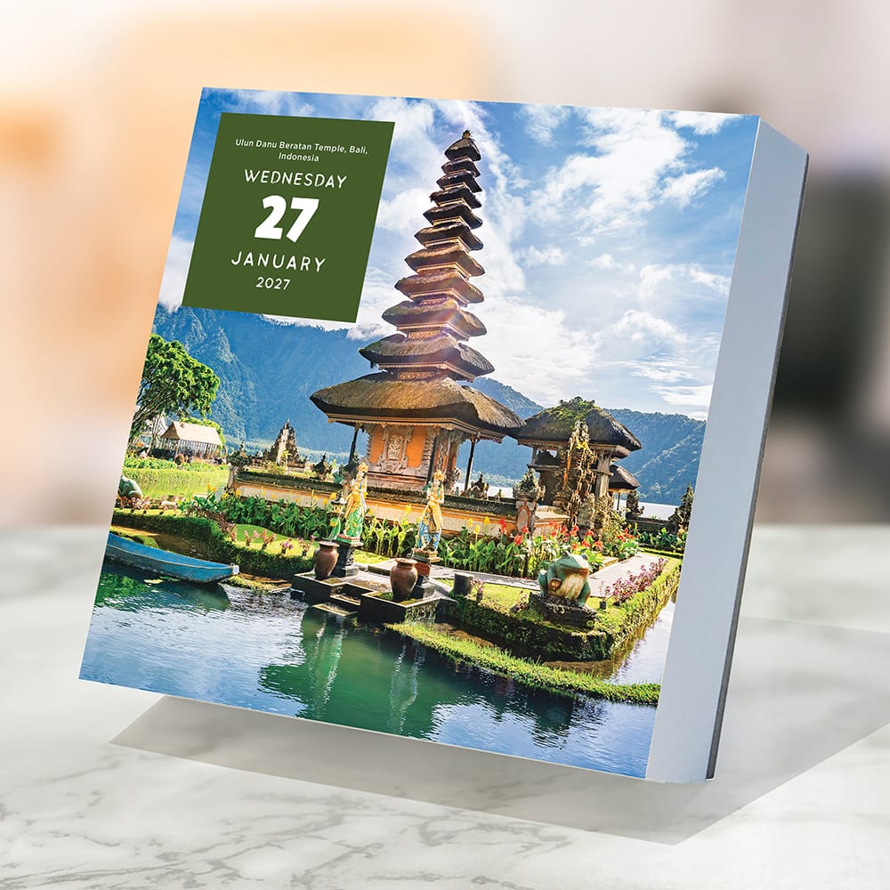 2027 World Travel Daily Desktop Calendar