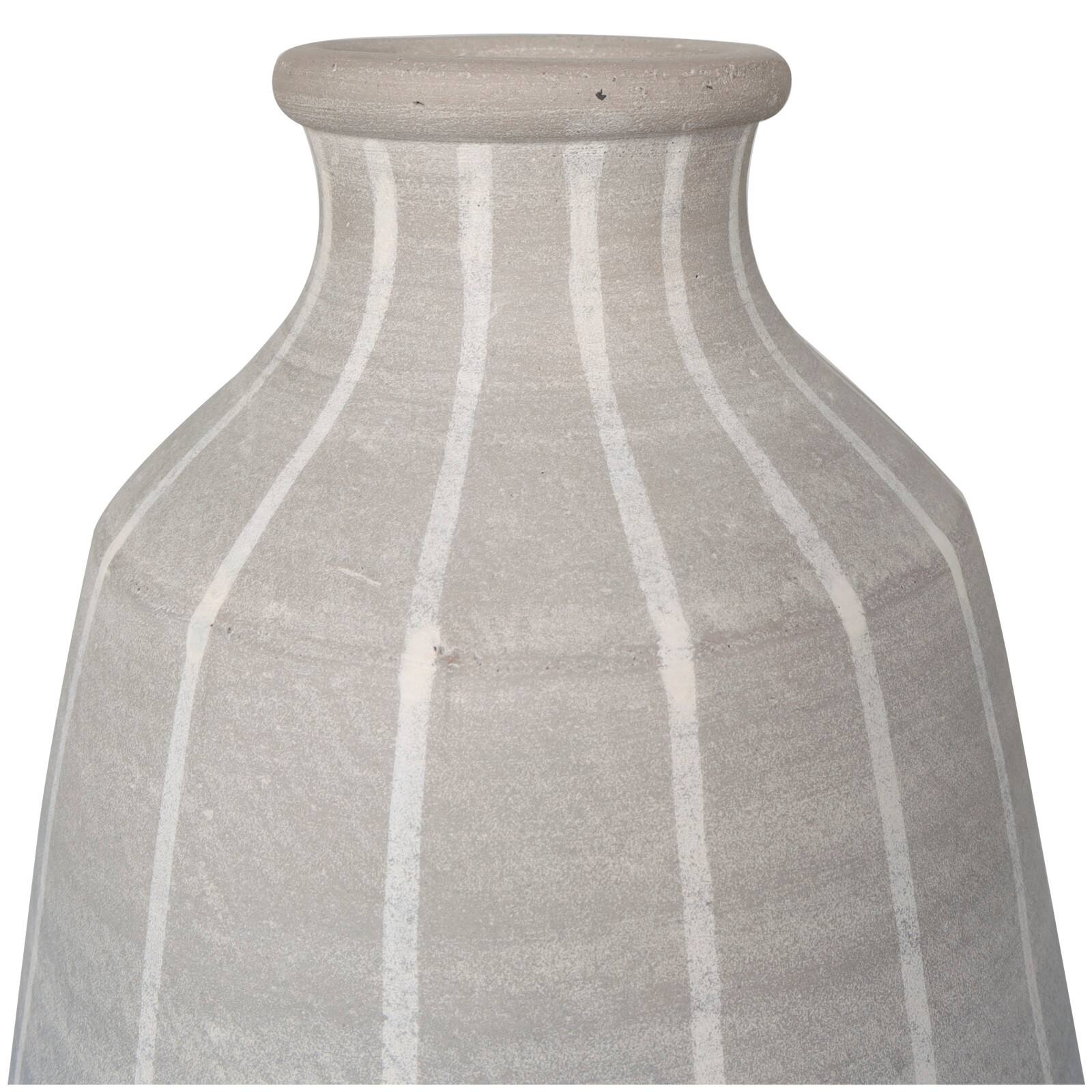 14" Blue & Gray Ombre Ceramic Abstract Drip Vase