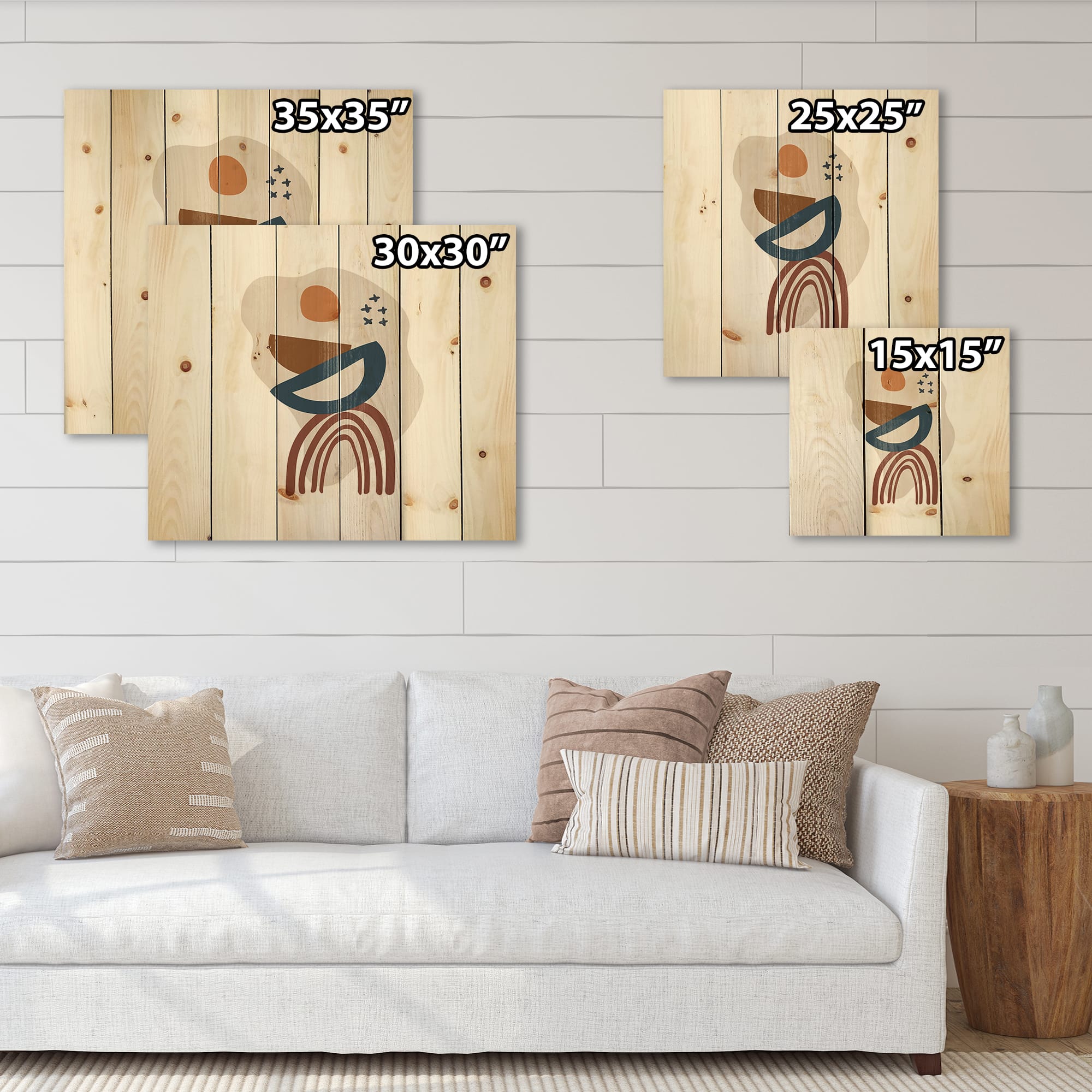 Designart - Elementary Shapes In Terracotta Tones I