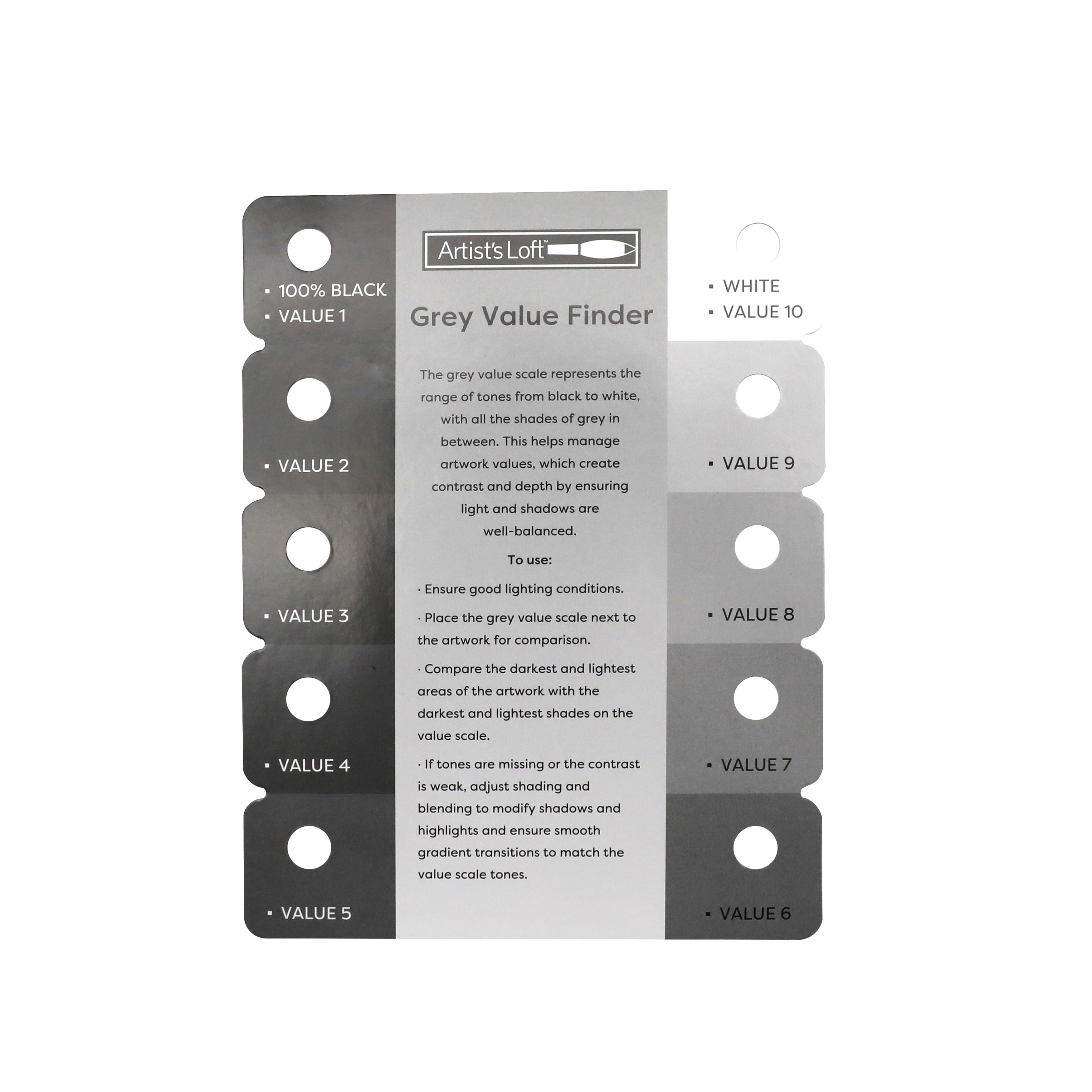 12 Pack: Gray Scale Finder by Artist's Loft™