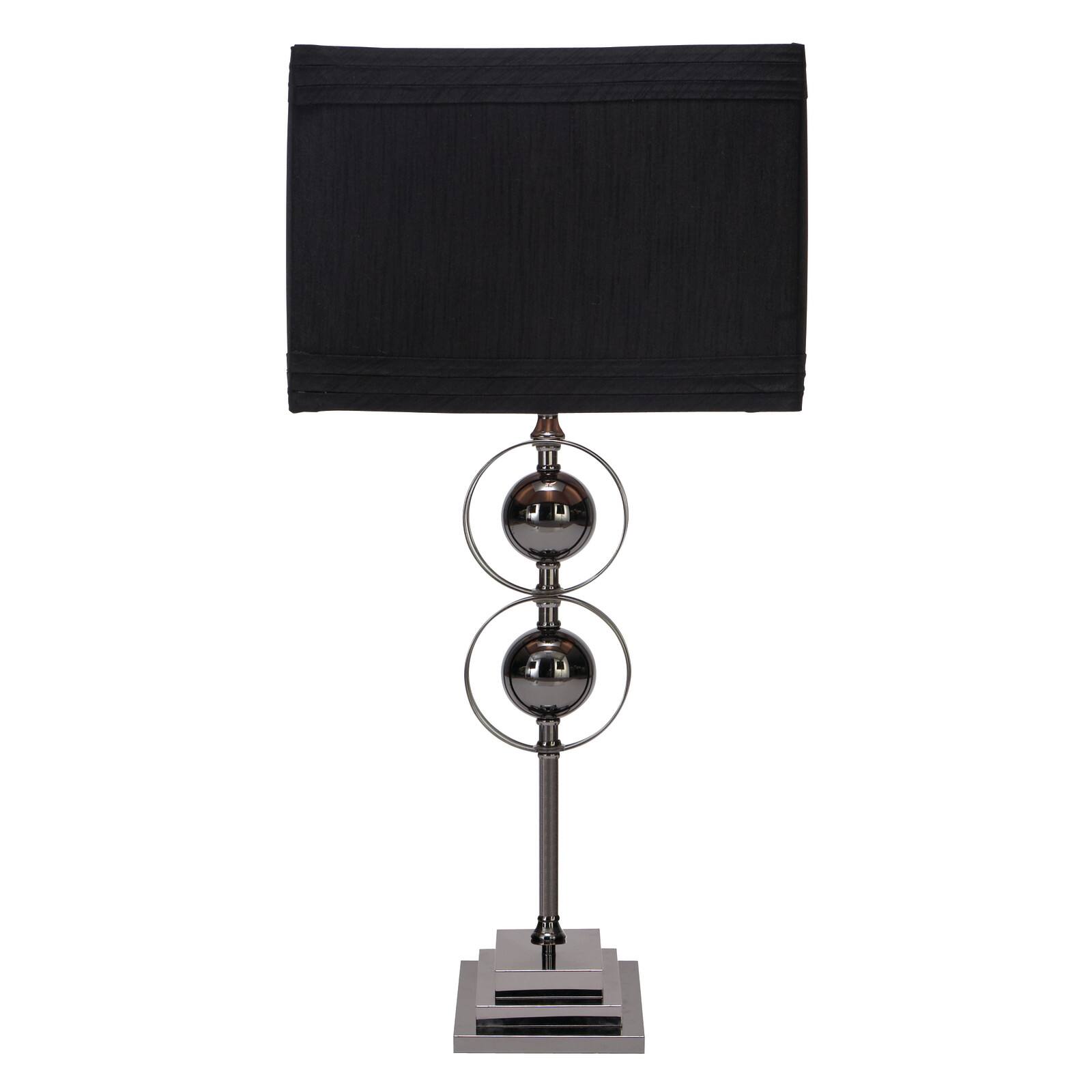 25" Black Metal Modern Table Lamp, 2ct.