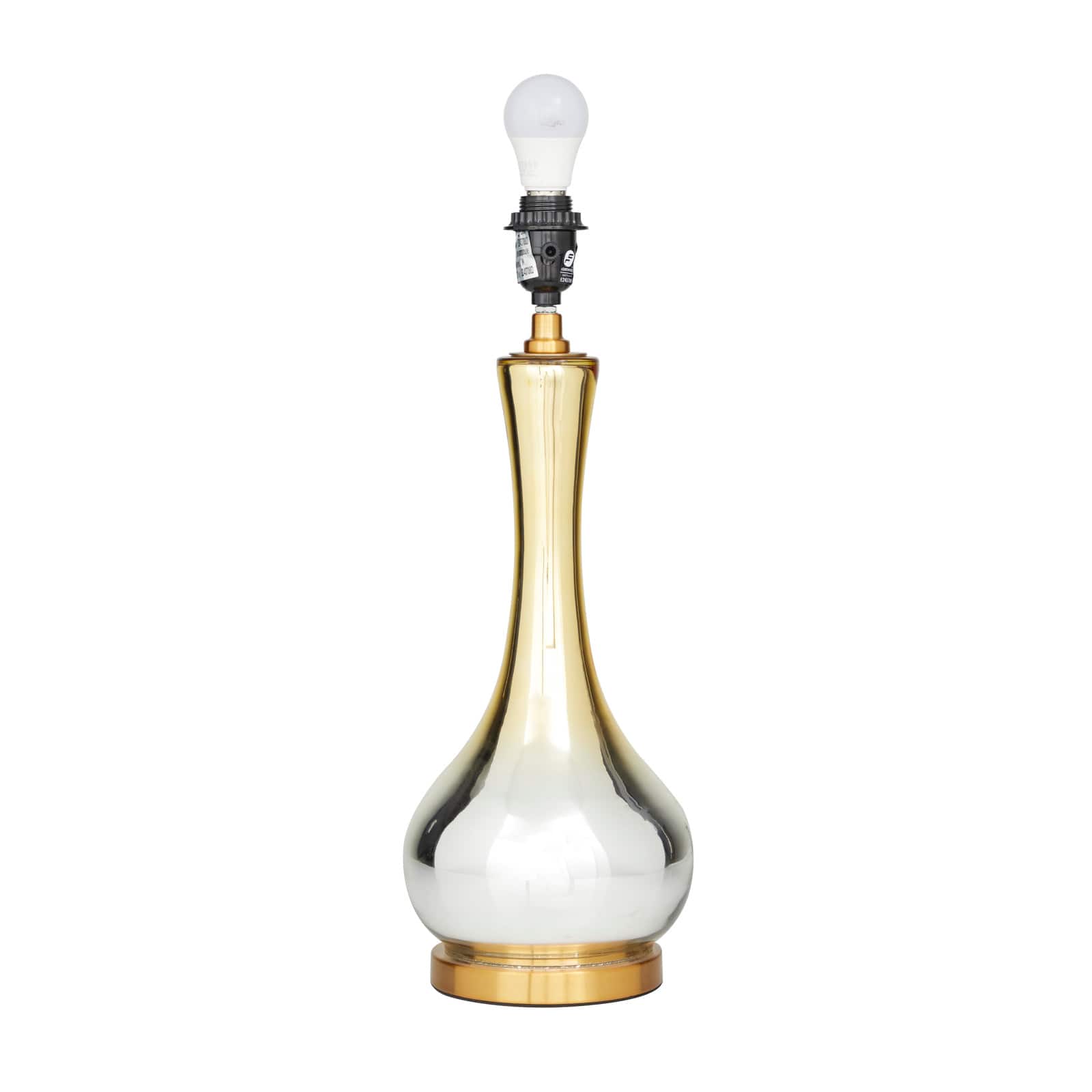 Gold Glass Glam Accent Lamp, 15" x 15" x 27"