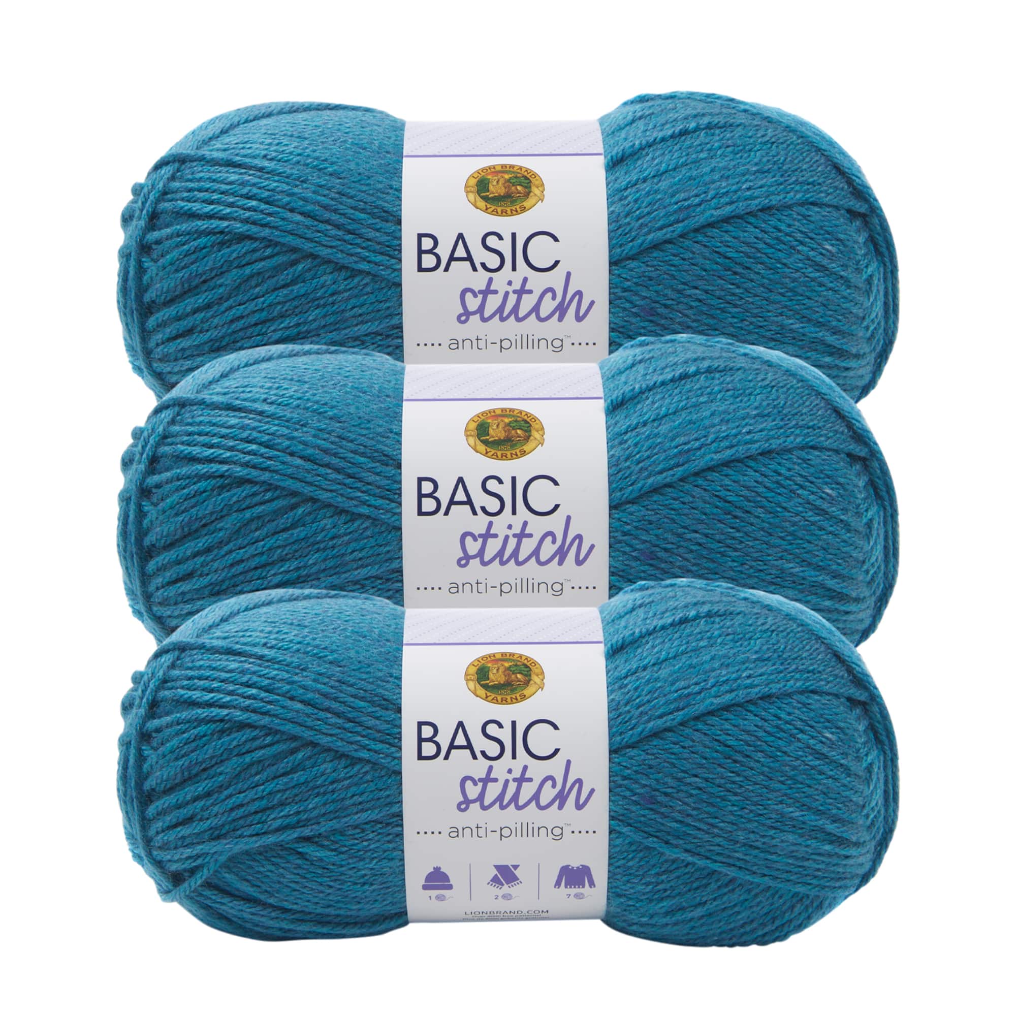 3 Pack Lion Brand® Basic Stitch Anti Pilling™ Yarn