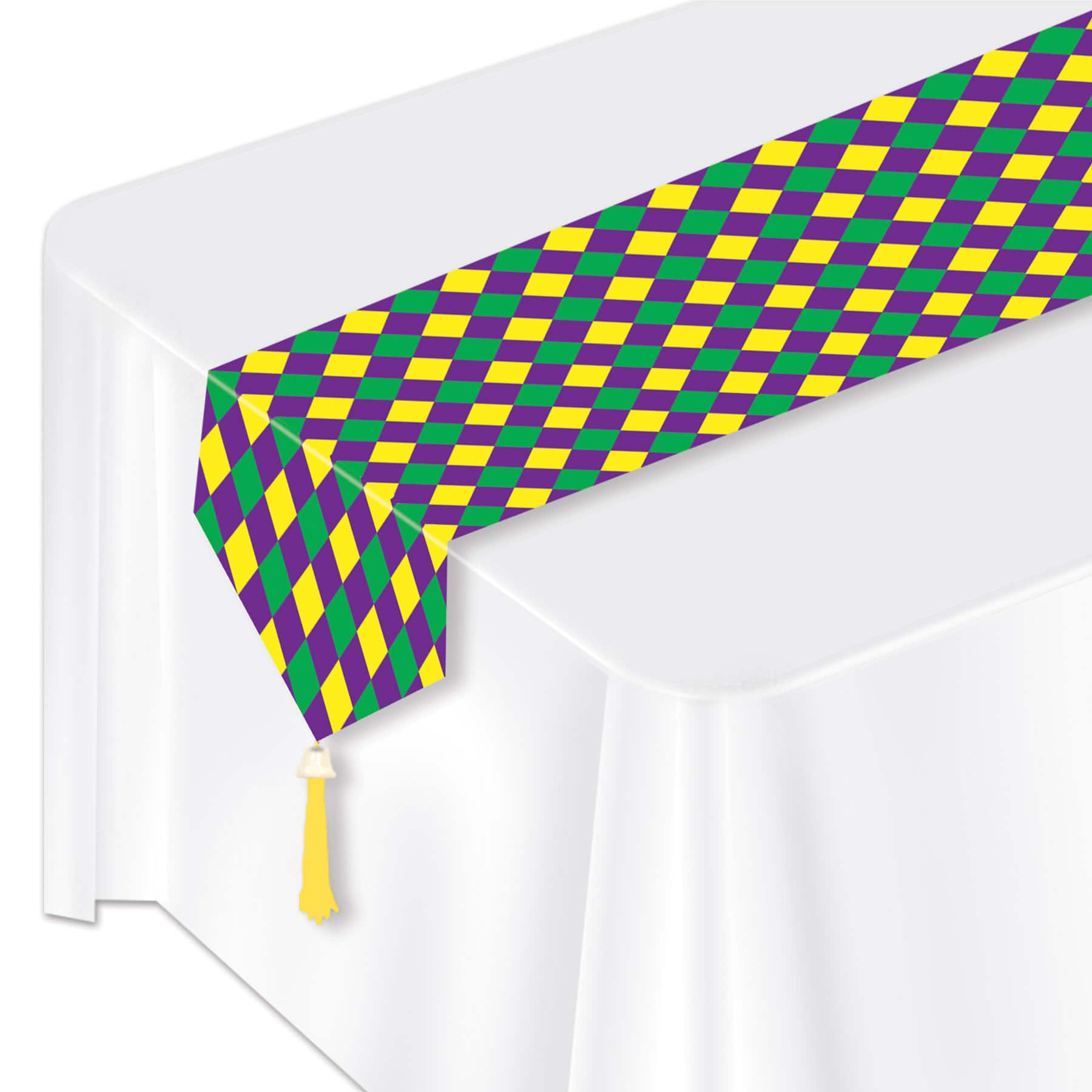 Beistle 6ft. Printed Paper Mardi Gras Table Runners, 2ct.