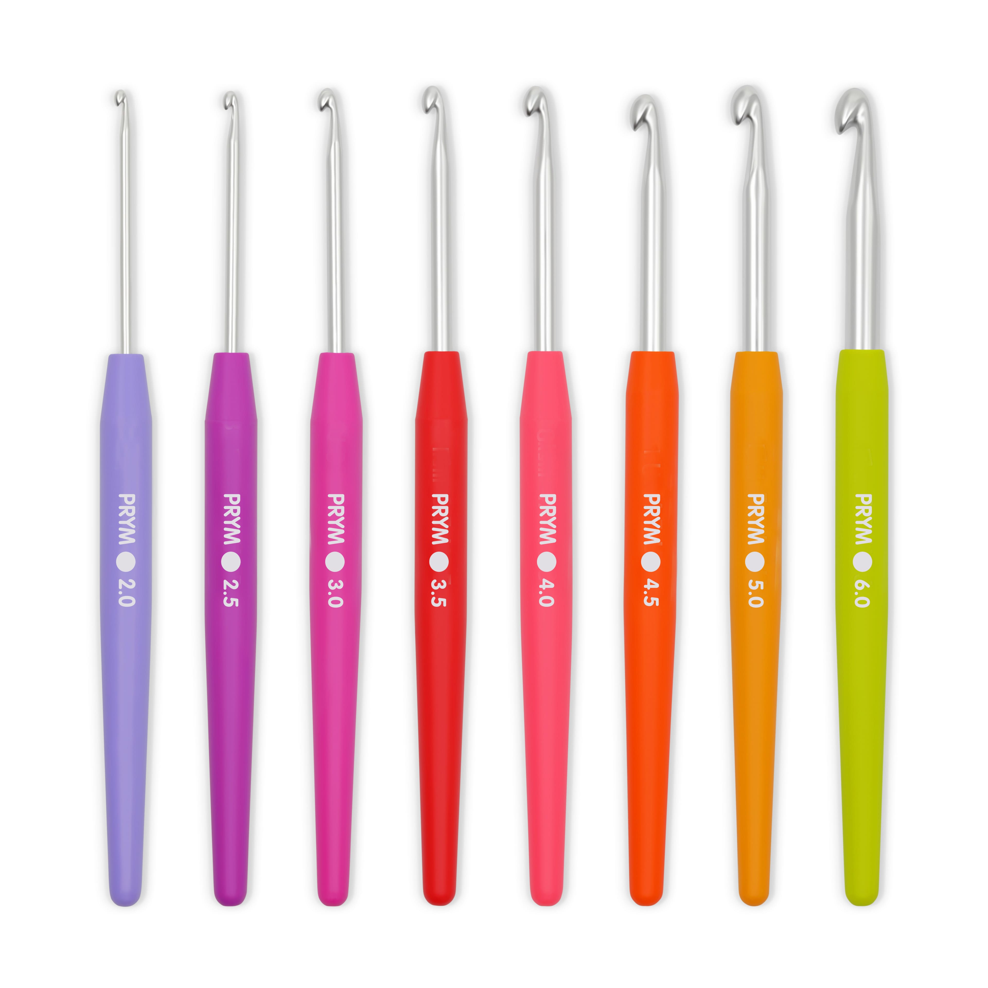 Prym® Soft Grip Aluminum Crochet Hook Set, A-J