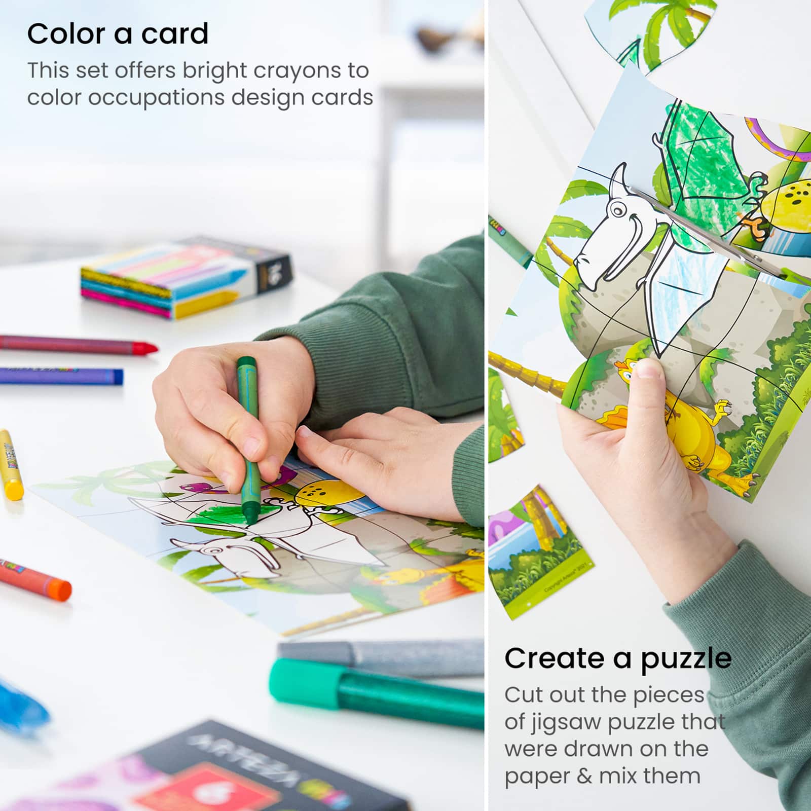Arteza® Kids Dinosaurs Jigsaw Puzzle Set