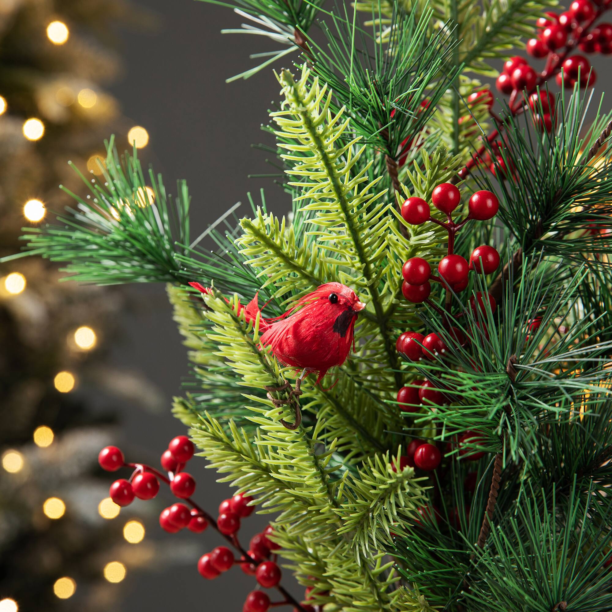 20" Unlit Cardinal Artificial Tabletop Christmas Tree
