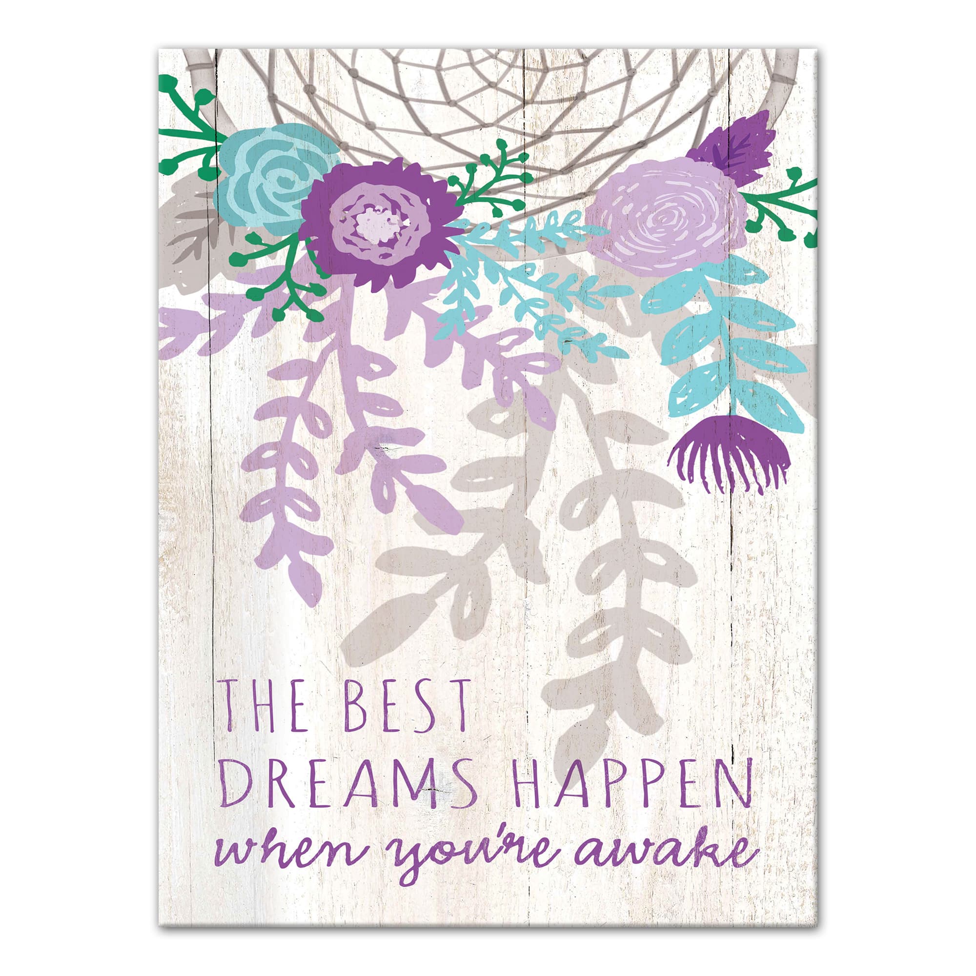Flower Dreamcatcher 12" x 16" Canvas Wall Art