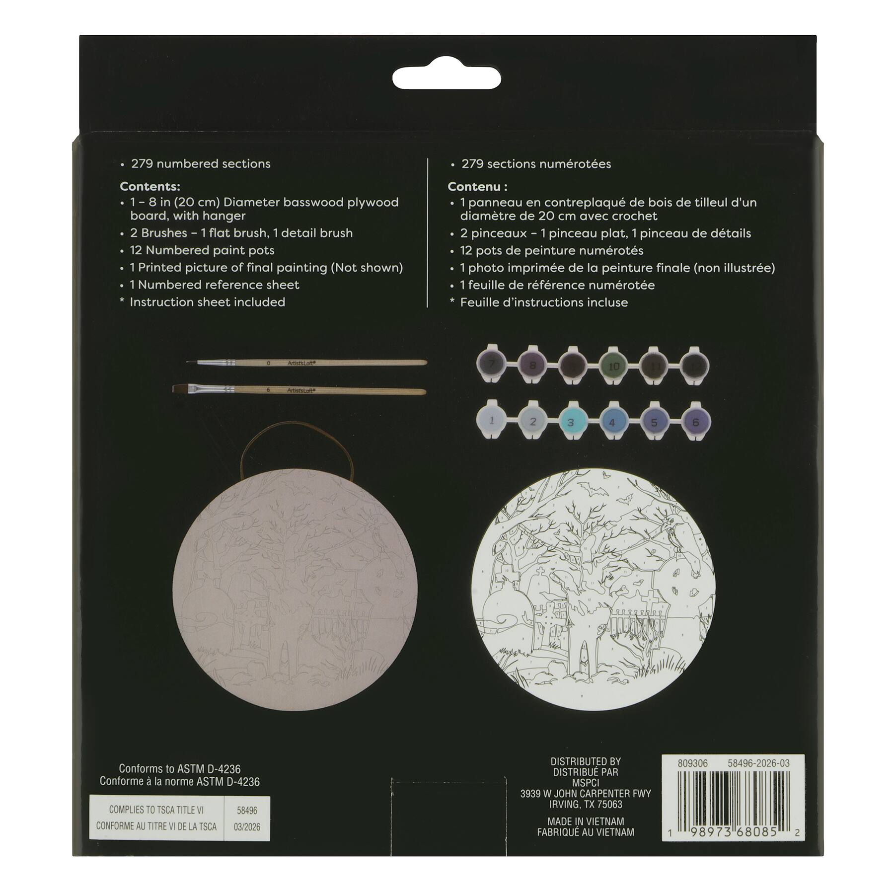 8" Zombie Hand Paint-by-Number Plywood Surface Kit by Artist's Loft®