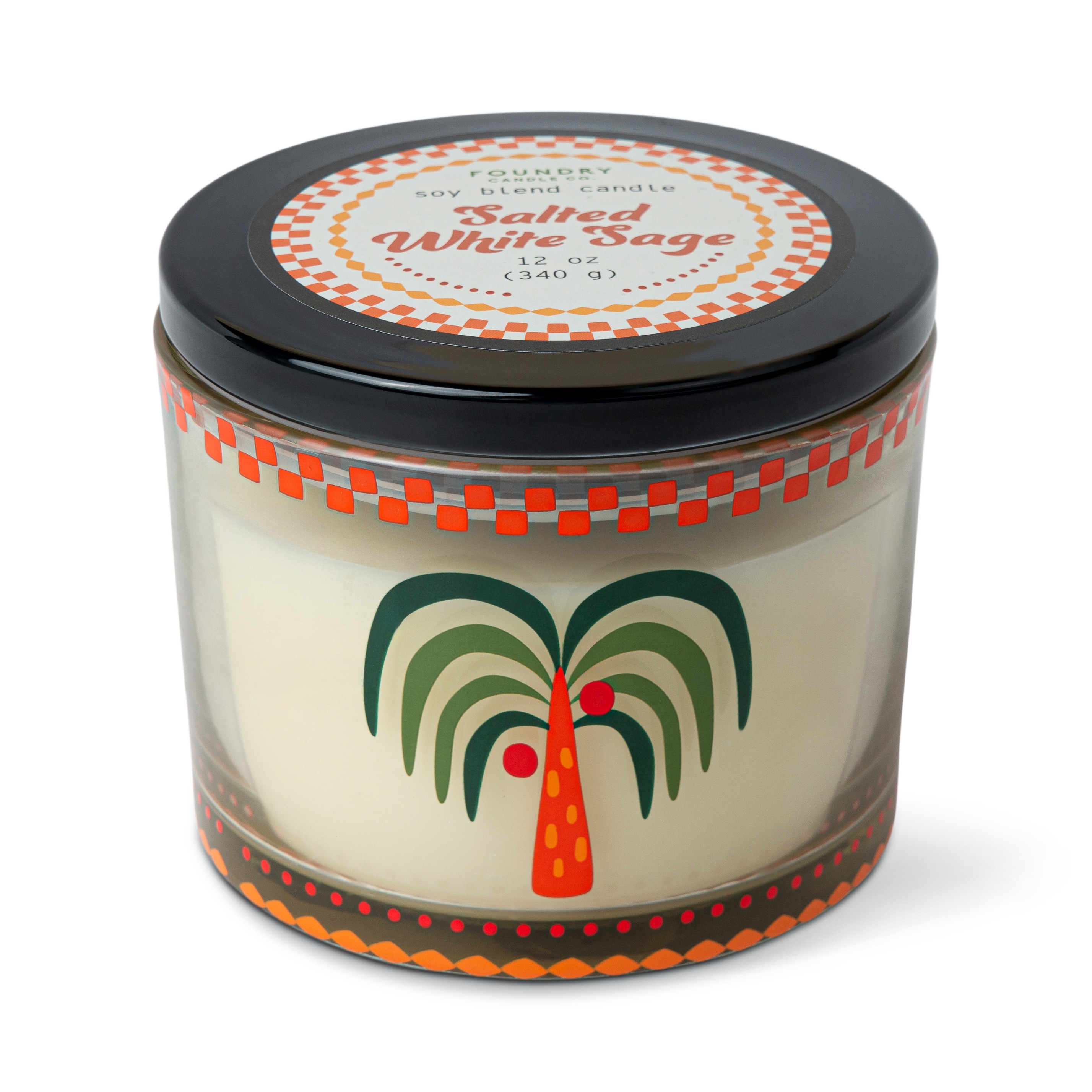 Foundry Candle Co. 12 oz. Salted White Sage Soy Blend 3 Wick Candle