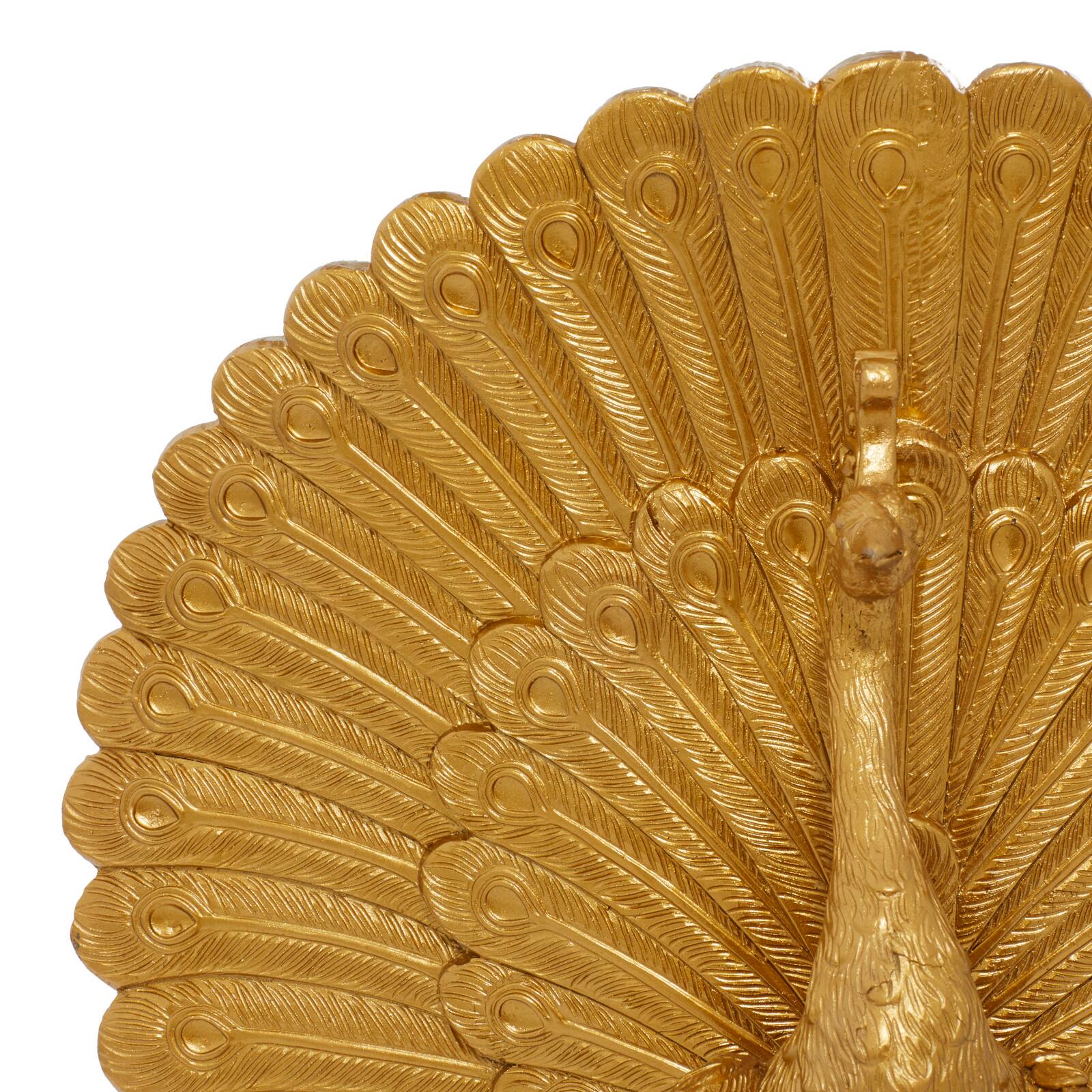 Gold Polystone Glam Sculpture, 20" x 18"