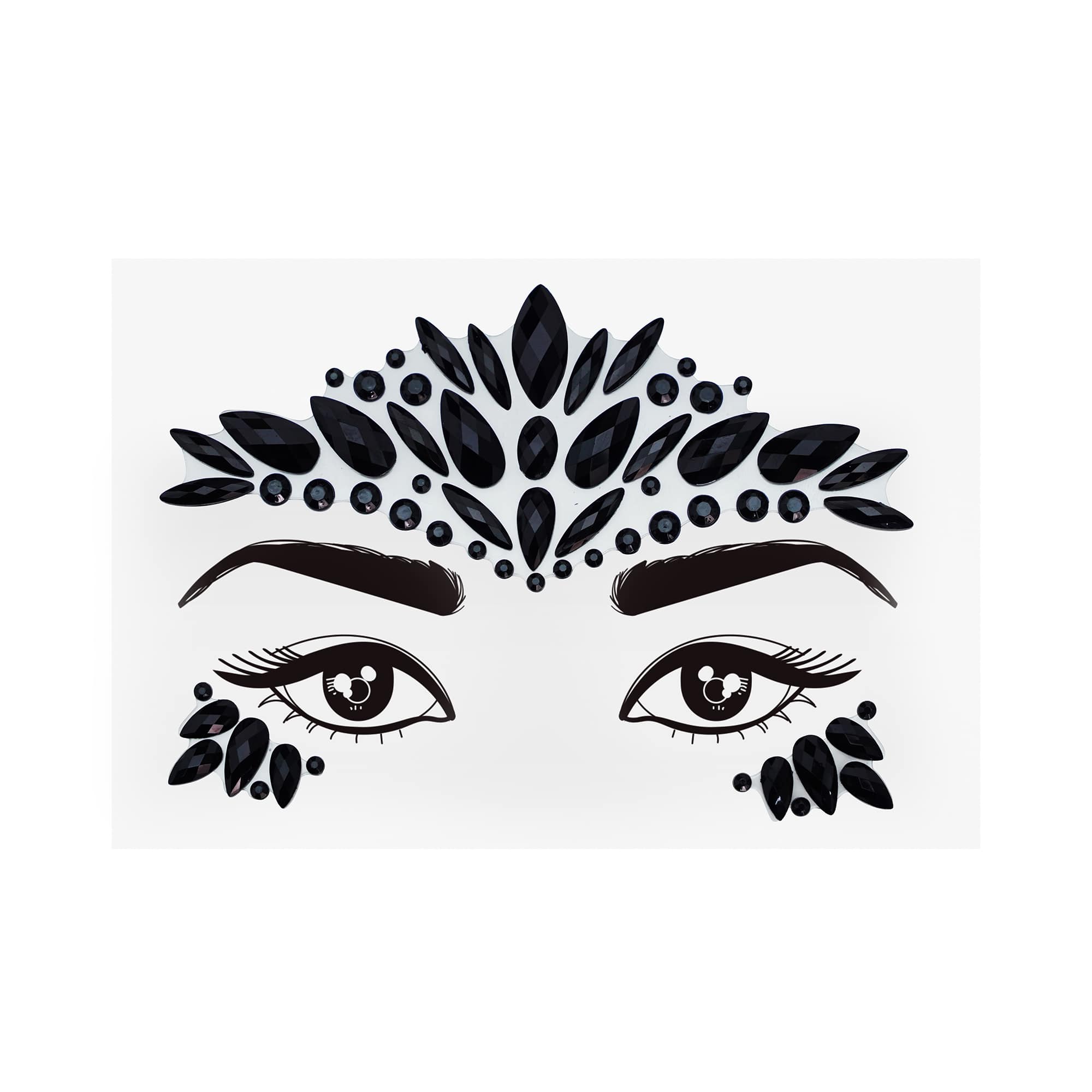 Peel & Stick Jewel Face Decal Set