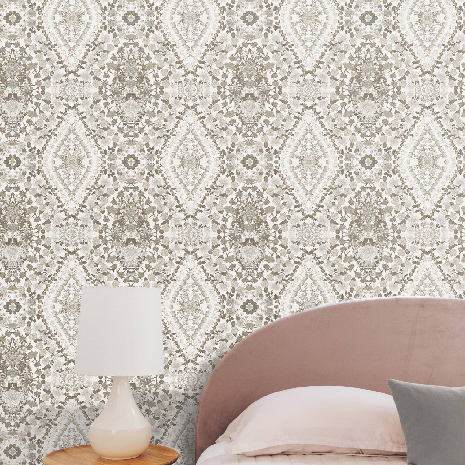 RoomMates Mr. Kate Brown Dried Flower Kaleidoscope Peel & Stick Wallpaper