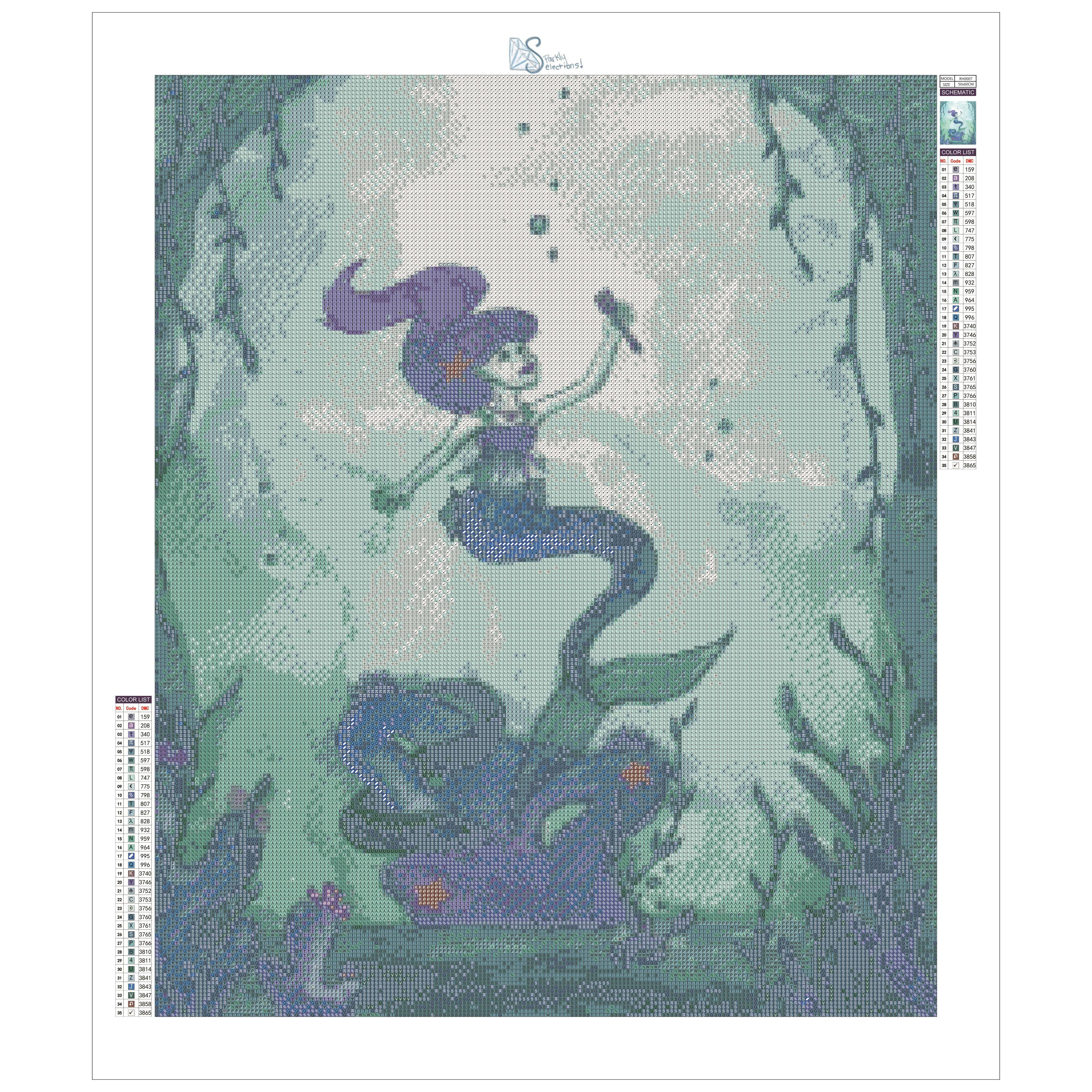Sparkly Selections Mermaid - Local Utah Artist Rachel H. Diamond Painting Kit