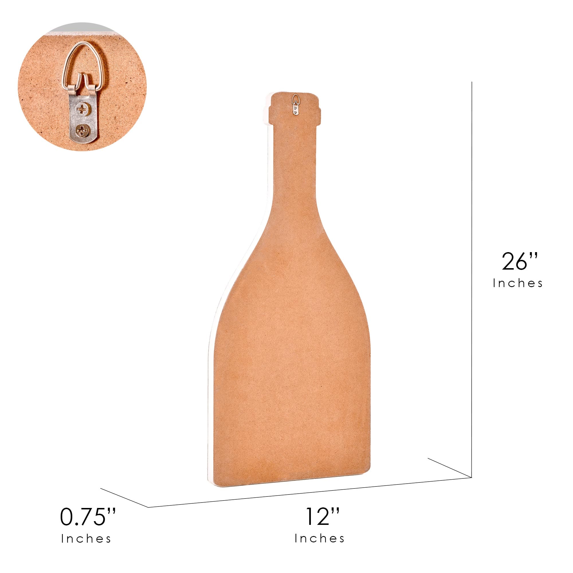American Art Decor Tipsy Champagne Wall Plaque - 12" x 26" x 8.75"