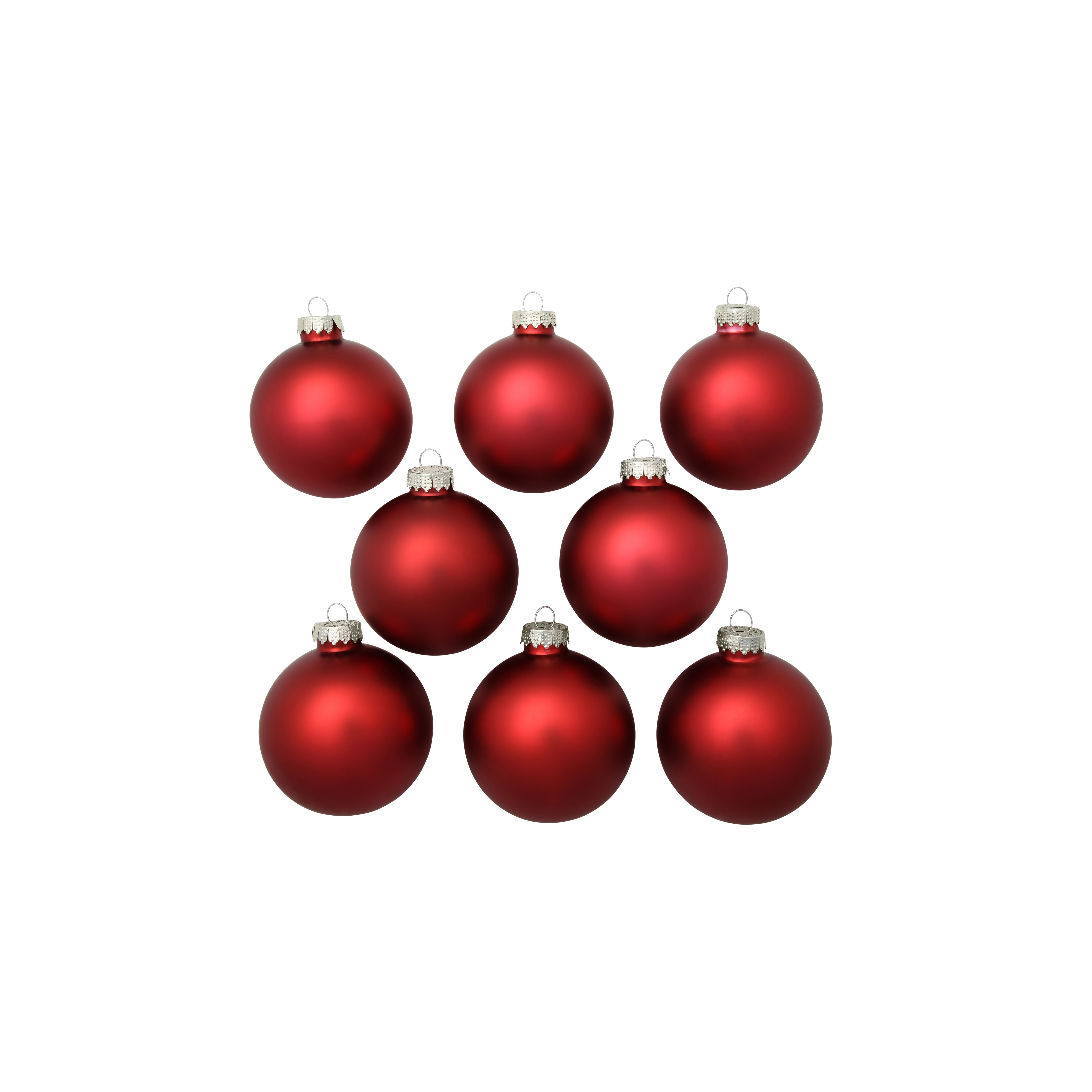 Whitehurst 8ct. 3.25" Matte Glass Ball Ornaments