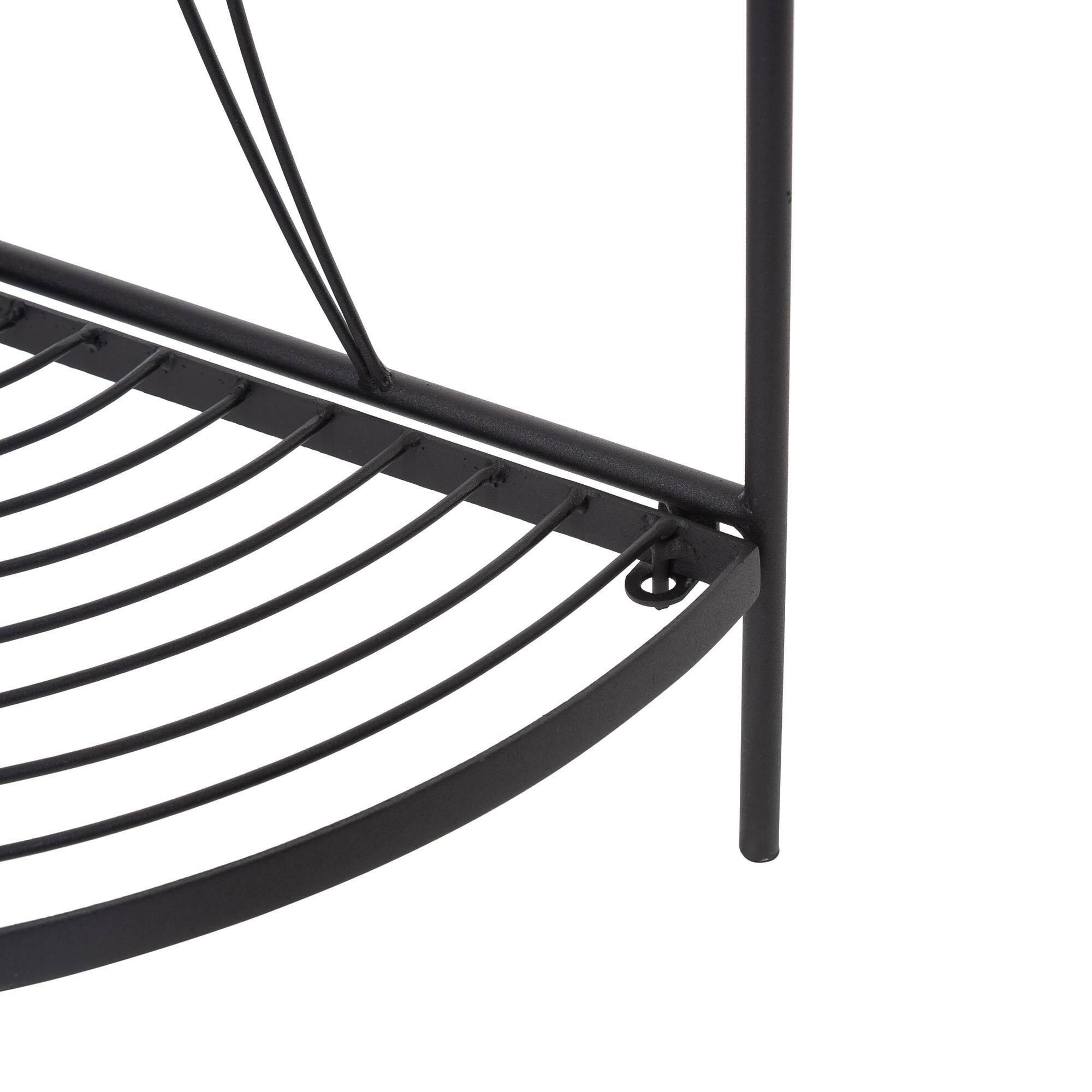 Glitzhome® 3-Tiered Metal Corner Shelf Planter Stand