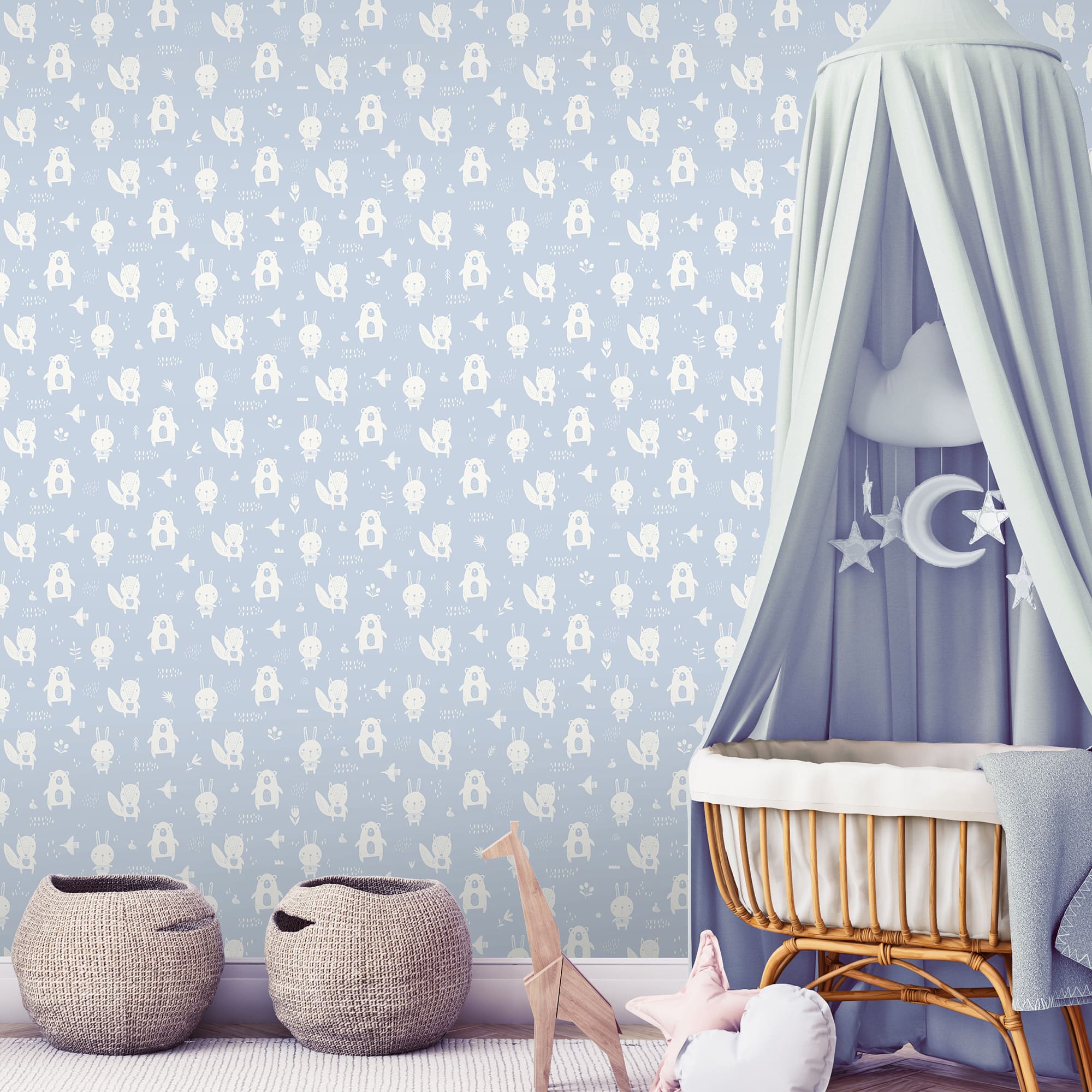 Designs Direct Little Animal Friends Wallpaper