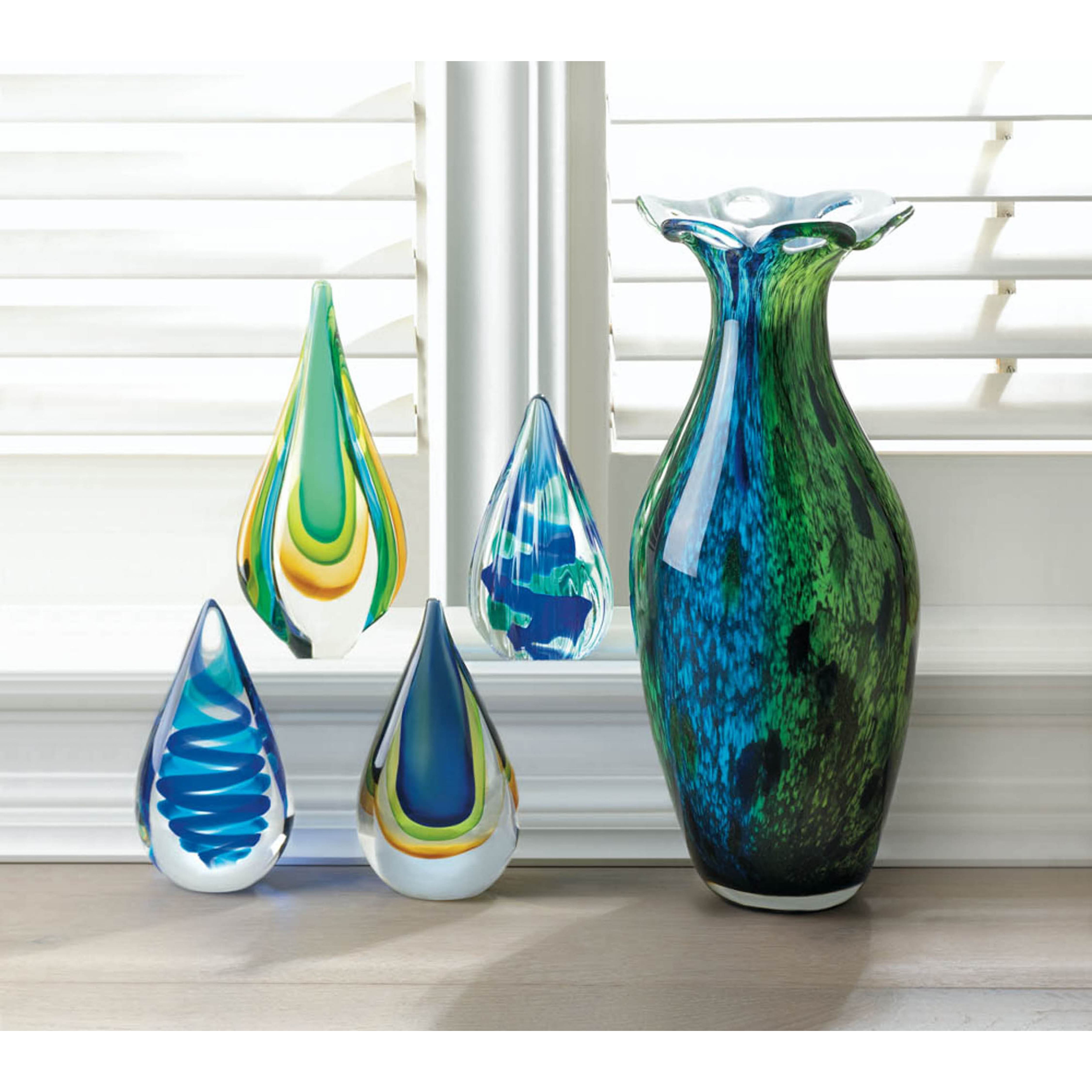 6.5" Art Glass Teardrop Figurine