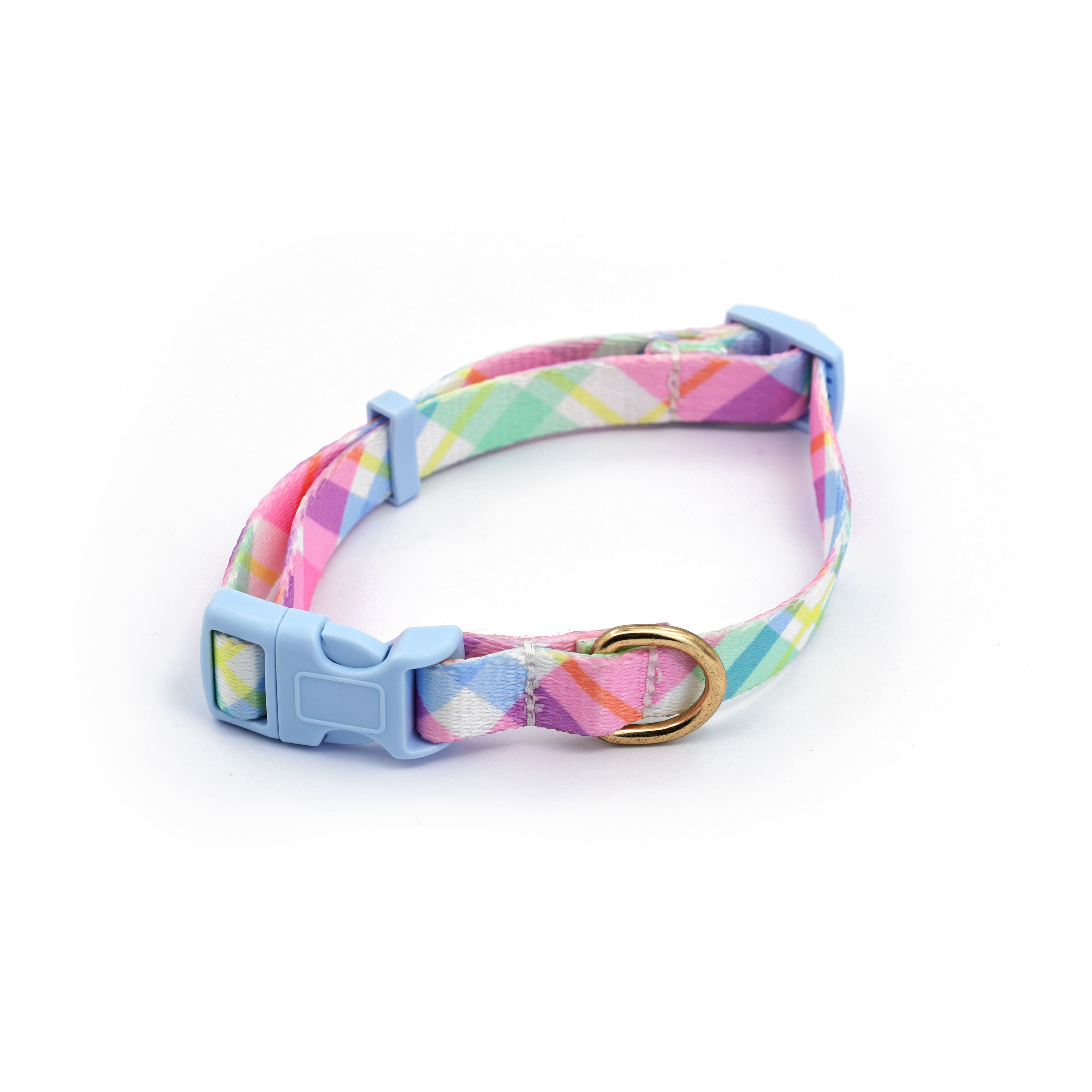 Pink Plaid Dog Collar by Fab Finds