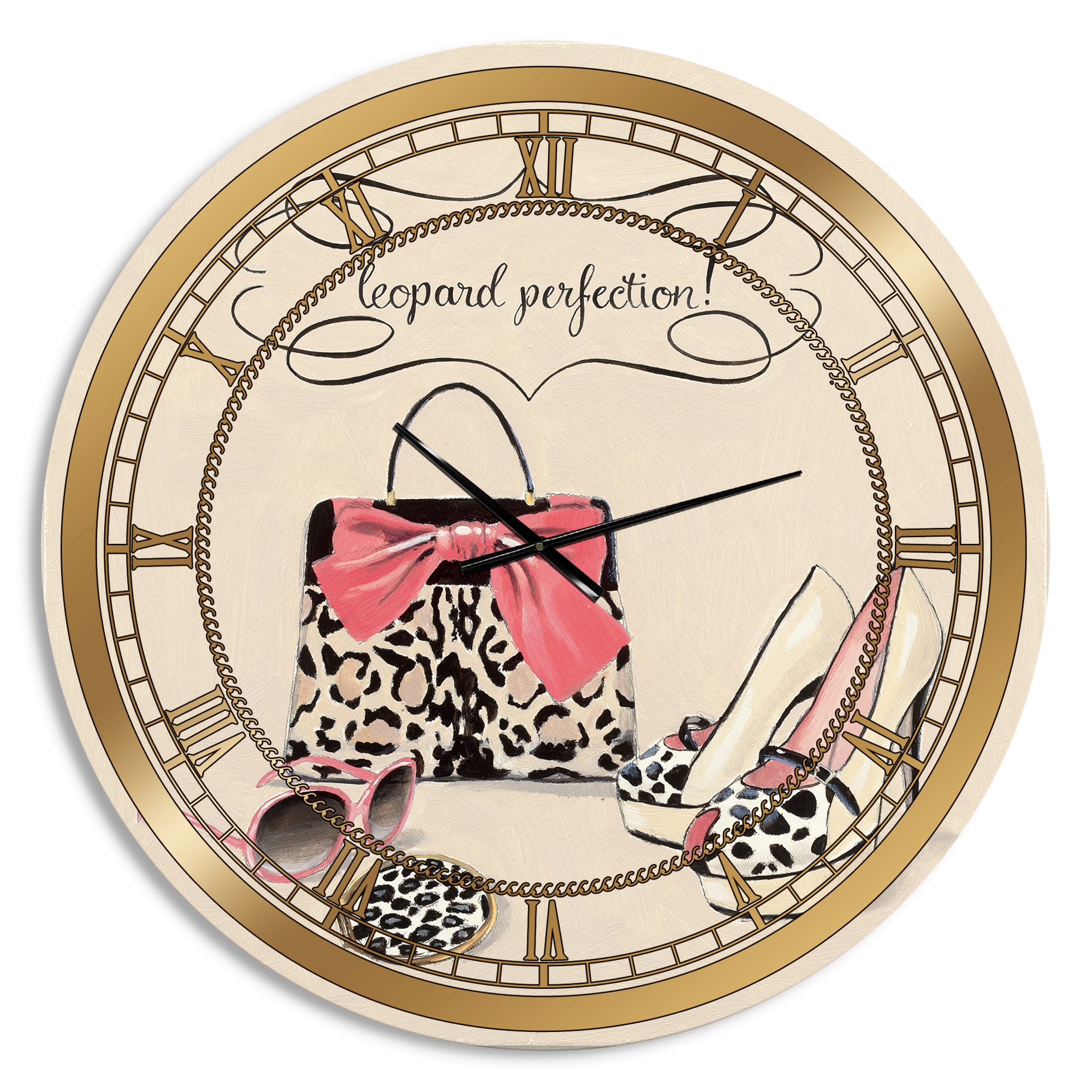 Designart Glam Fashion Handbags II Wall Clock