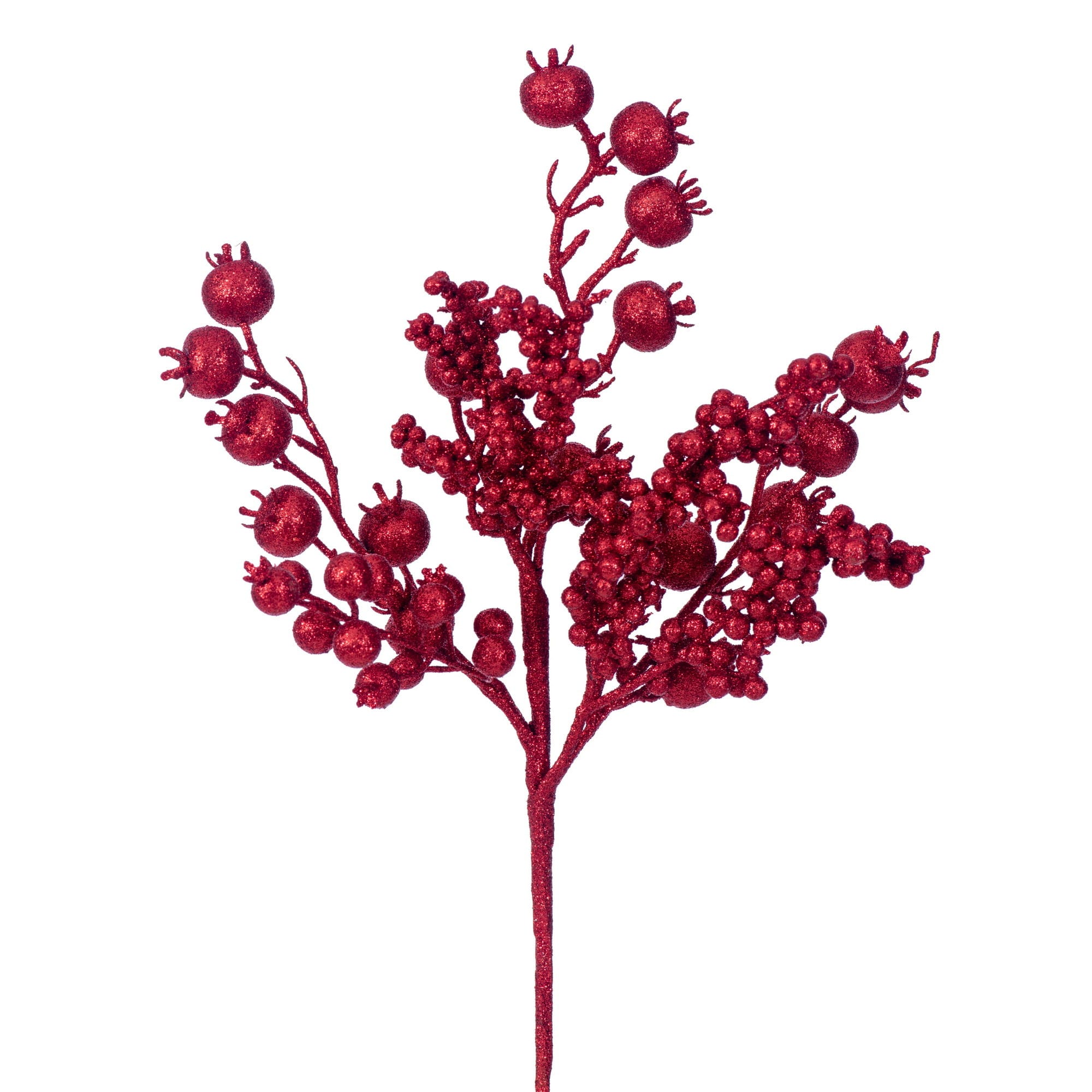 Vickerman 14" Red Glitter Berry Picks, 3ct.