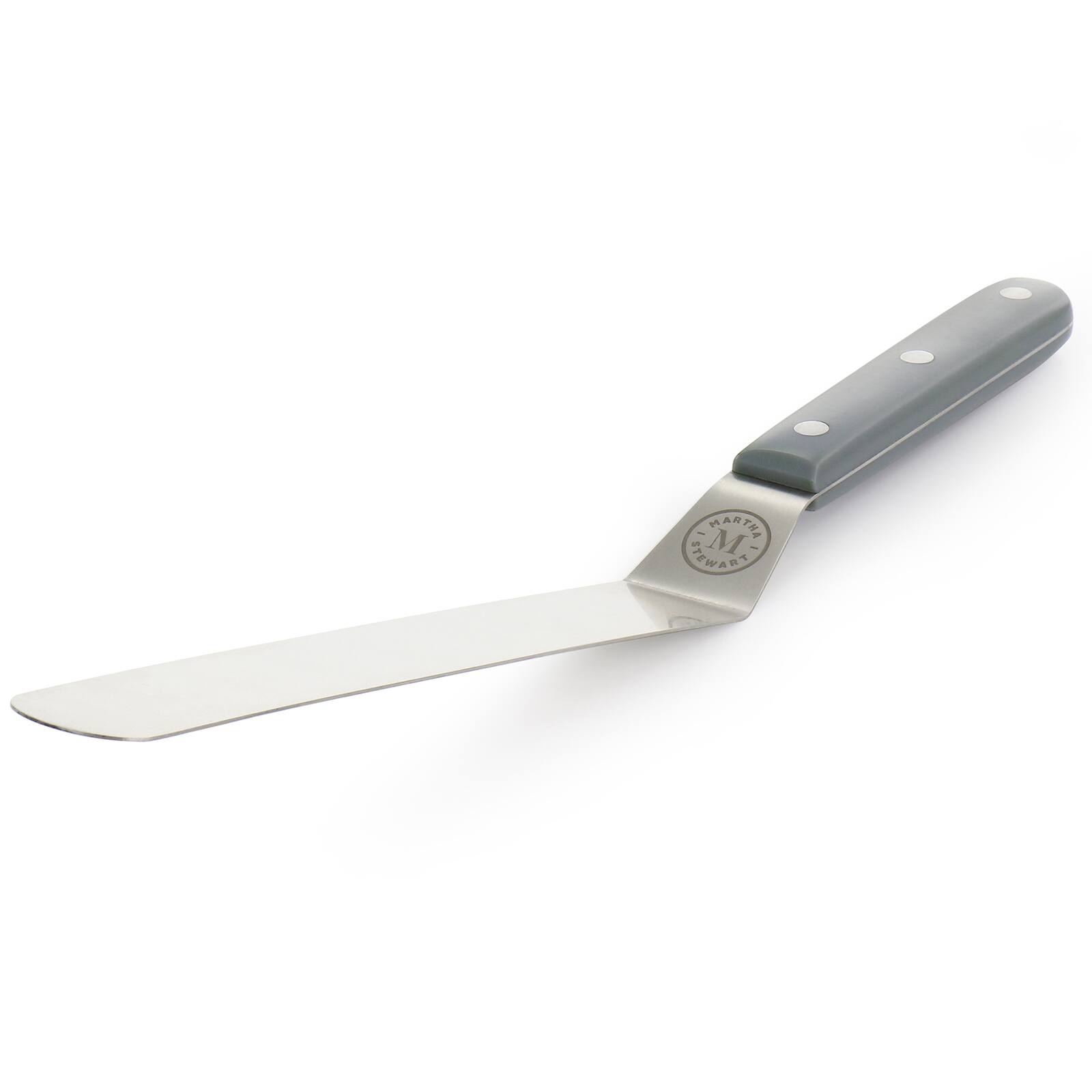 Martha Stewart Willerton Long Gray Stainless Steel Offset Spreader