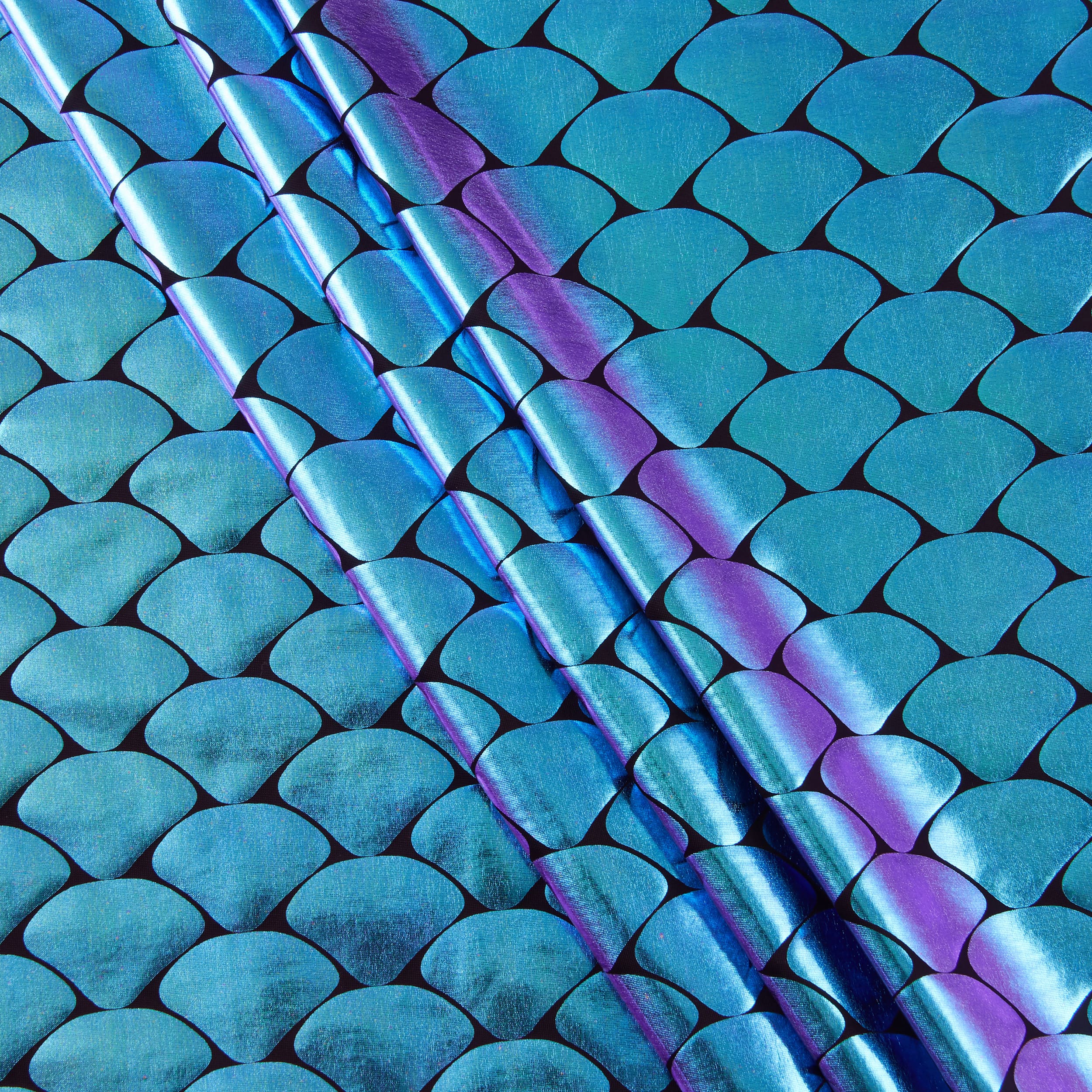 Cosplay by Yaya Han Oil Slick Mermaid Scales All Way Stretch Jersey Fabric