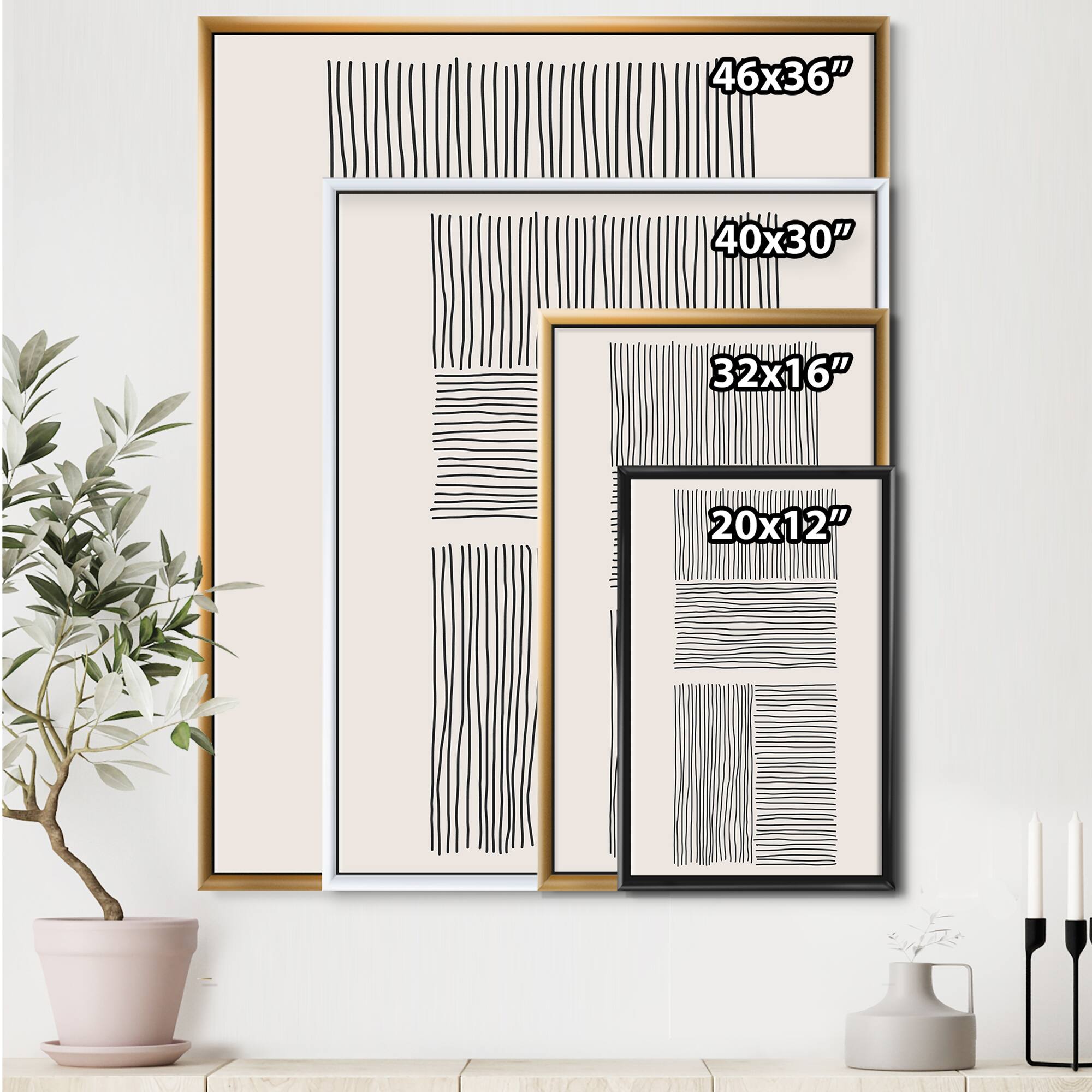 Designart - Minimal Geometric Lines And Squares IV