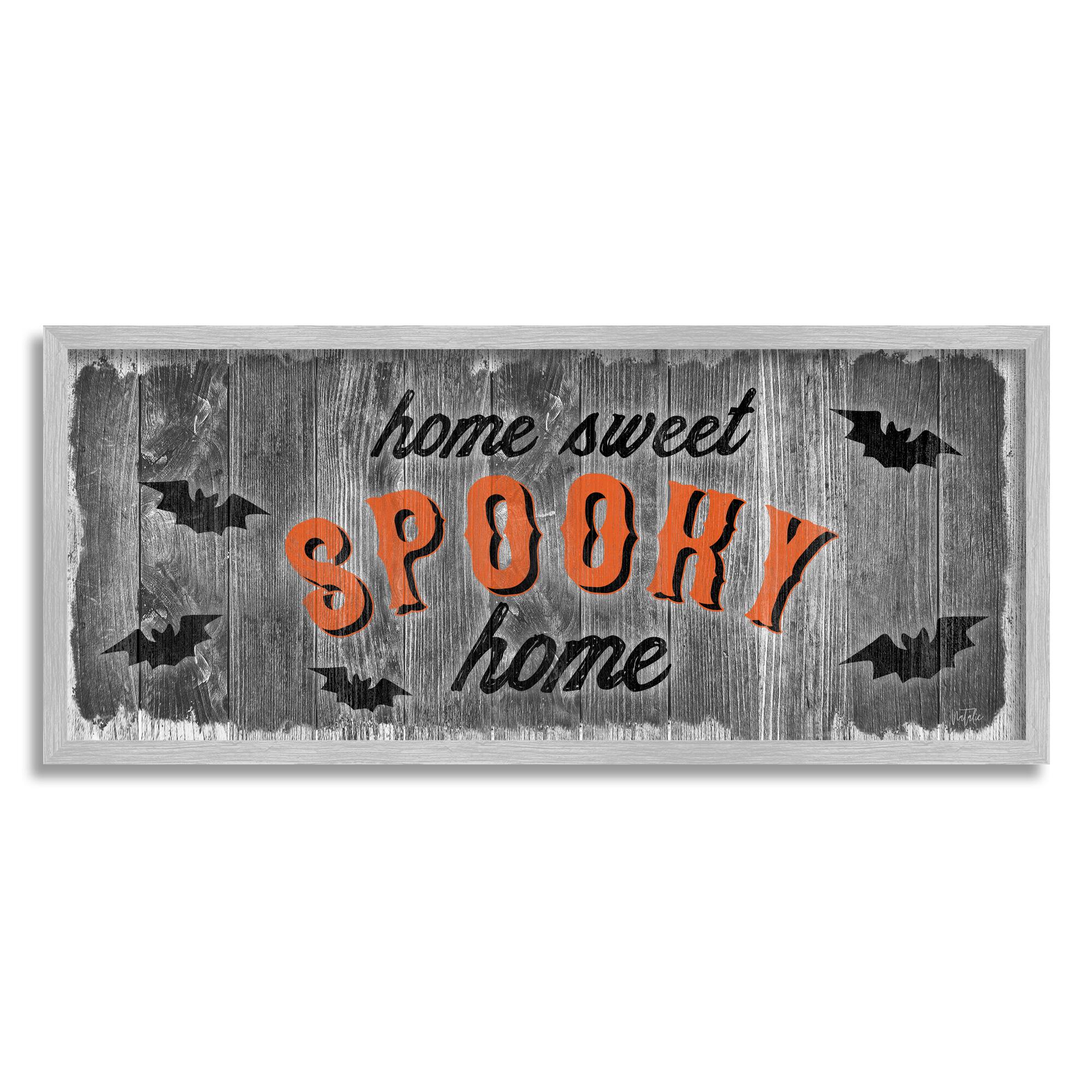Stupell Industries Sweet Spooky Home Sign Framed Giclee Art