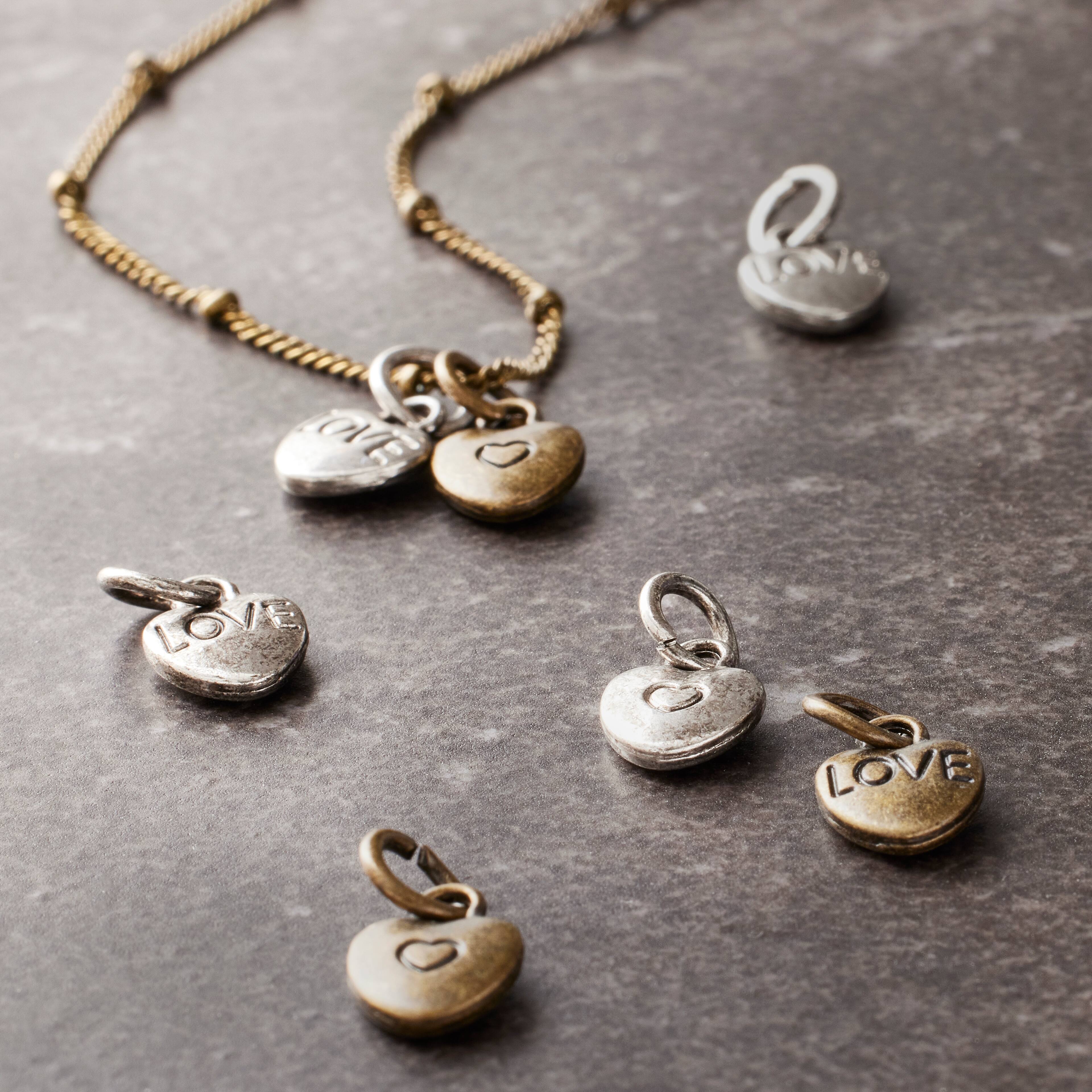 Metal Heart-Shaped Charm Set by Bead Landing™
