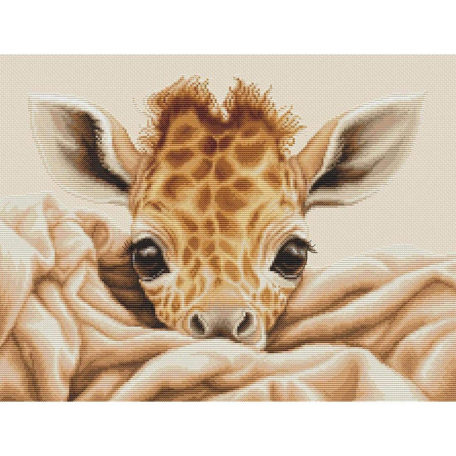 Luca-S Baby Giraffe Counted Cross Stitch Kit